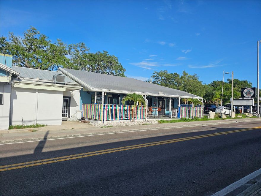 Rare opportunity to own a high-visibility, income-producing commercial property in the vibrant heart of Tarpon Springs! This expansive building offers generous square footage and sits on a high-traffic corner, ensuring excellent exposure on some of the city’s busiest roads. Additional parking lot on other side of street for plenty of parking!
Currently tenant-occupied by The Hidden Anchor, a well-established restaurant featuring a full bar and a popular outdoor Tiki Bar area, the property provides steady rental income. 
Additional highlights include:
Ample parking to accommodate large crowds
Prime location surrounded by retail, residential, and tourist attractions
Strong long-term investment potential in a high-demand area

Whether you’re looking for a turnkey investment or a future site for your own concept, this property is a standout.
Don’t miss this rare chance to own premium commercial real estate in Tarpon Springs.
Appointment Only.

Business is currently for sale separately!