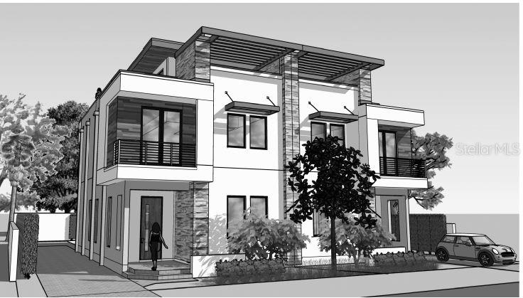 Under Construction. OWNER / INVESTOR OPPORTUNITY - UNDER CONSTRUCTION DUPLEX - PRE COMPLETION BUILDER INCENTIVES AVAILABLE!
Welcome to the Historic Gillespie Park Community. This vibrant emerging community is just blocks from DOWNTOWN Sarasota where you will enjoy some of Sarasota's best restaurants, shopping, arts and culture events and parks. Now available is a unique opportunity to enjoy new construction at its finest. This luxury duplex concept allows for several usage opportunities. The floor plan boasts 4 bedrooms with 3 bathrooms on each side. 3 story all block structure, outdoor balcony, 3rd floor flex space perfect for office, Bonus Game Room for entertaining. NOW is the perfect time in construction process, as the structure is up, hurricane code windows & Plumbing are in. Electrical in progress. Flexibility to to meet with builder and pick finishes & materials. Builder can separate into TWO Parcels upon Completion if only one side of duplex is purchased. Book your private showing today!