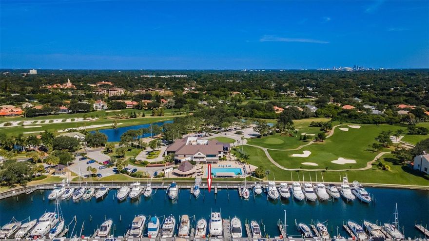 Pasadena Yacht & Country Club! Large 50x20 deep water boat slip. Prime location by clubhouse and swimming pool. Protected marina with easy access to the Gulf of Mexico. One must be a member of club to own slip. There are different levels of membership with the sports membership being the lowest with a $12,500 initiation fee. The monthly dockominium fee for the slip is $411 which includes water. There is a 50 amp electric service available along with a storage box. Pasadena Yacht & CC offers an 18 hold championship golf course, dining, fitness, tennis, heated LAP pool, and 24 hour gated security. Fabulous overall location of Pinellas County.