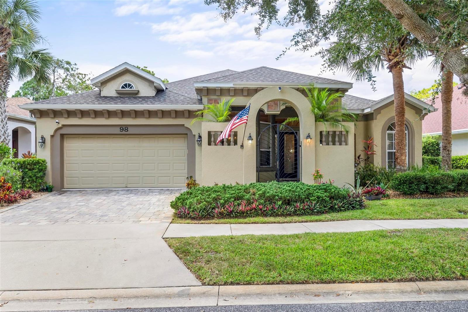 Live the Grand Haven Lifestyle! Welcome to this meticulously maintained 4-bedroom, 3-bath home. Enjoy resort-style living with access to 24/7 gated security, a Jack Nicklaus Signature Golf Course, tennis and pickleball courts, bocce ball, multiple community pools, fitness centers, scenic walking trails, on-site restaurants, and so much more.
Step through a charming private courtyard into an open, airy floor plan designed for both comfort and entertaining. The spacious living area features elegant tray ceilings and rich wood flooring, with durable ceramic tile in the bathrooms. Sliding glass doors lead to your personal saltwater pool oasis, complete with a fully equipped outdoor kitchen—perfect for Florida’s year-round outdoor living.
Recent updates include a new roof (2023), central A/C (2021), and a brand-new paver driveway. The beautifully landscaped backyard offers exceptional privacy and a serene setting. With a 2-car garage and thoughtfully designed layout, this home blends luxury and functionality in one of Palm Coast’s premier neighborhoods.
Don’t miss your chance—schedule your private tour today!
