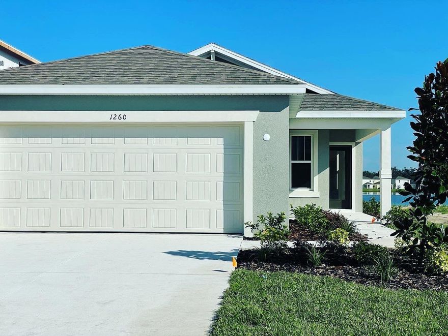 Beautiful and inviting one-story home in the desirable Cypress Hammock community in Kissimmee. This modern residence Water View features 4 bedrooms, 2 bathrooms, a 2-car garage, high ceilings, and a bright open-concept layout. The stylish kitchen offers stainless steel appliances, quartz countertops, and elegant cabinetry, perfect for everyday living and entertaining. The primary suite provides a peaceful retreat with a walk-in closet and private bath. Enjoy resort-style community amenities including a pool, playground, and walking trails, all just minutes from theme parks, shopping, dining, and major highways. A perfect blend of comfort, style, and location—ready to welcome you home. Tenant to verify with Osceola County Public Schools.”