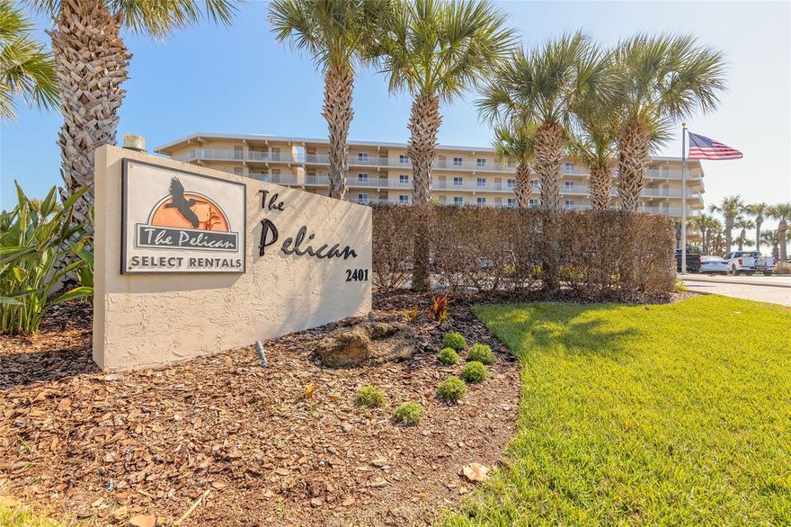 Welcome to The Pelican, one of New Smyrna Beach’s premier direct oceanfront condominium buildings, where refined coastal living meets an exceptional investment opportunity.  This beautifully remodeled, turnkey 3-bedroom, 2-bath condo is a rare offering, as three-bedroom units in this building are seldom available. Designed with a sophisticated beach aesthetic, the interior features plantation shutters, tongue and groove ceilings, upgraded flooring throughout, comes completely furnished, and includes in-unit laundry, blending elegance with everyday ease.  Enjoy a true direct oceanfront experience from your large private balcony, perfectly positioned overlooking the resort-style pools. You'll have sweeping views of the Atlantic and rolling ocean waves—an ideal setting for morning coffee or evening unwinding.  The main living area and primary suite also capture stunning tropical ocean views, delivering unforgettable sunrises and a constant connection to the coastline. Wind-rated sliding glass doors and front windows provide added confidence and comfort.  Recent building enhancements further elevate the property and increase its long-term value.  With a strong, established rental history, this residence offers the flexibility to enjoy as a private beachfront retreat while also generating impressive income potential.  All information is intended to be accurate, but is not a hundred percent garanteed.