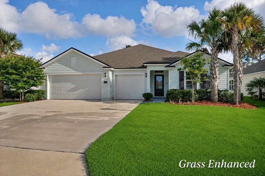 Multigenerational living at its best in the sought-after Sawmill Branch community in Palm Coast with resort-style amenities. Built in 2023, this highly desirable Miramar floor plan offers 4 bedrooms, 3.5 baths, 2,498 sq ft, and a 3-car garage on a private preserve lot. A standout feature of this home is the built-in in-law suite featuring a private living/sitting area with kitchenette, along with its own bedroom and full bath -- perfect for aging parents, guests, or older offspring wanting added privacy and independence. Inside you'll find quartz countertops, tile flooring throughout the main living areas, tray ceilings throughout, and an open-concept layout ideal for entertaining. Relax on the screened rear porch overlooking the preserve for added privacy and peaceful views.