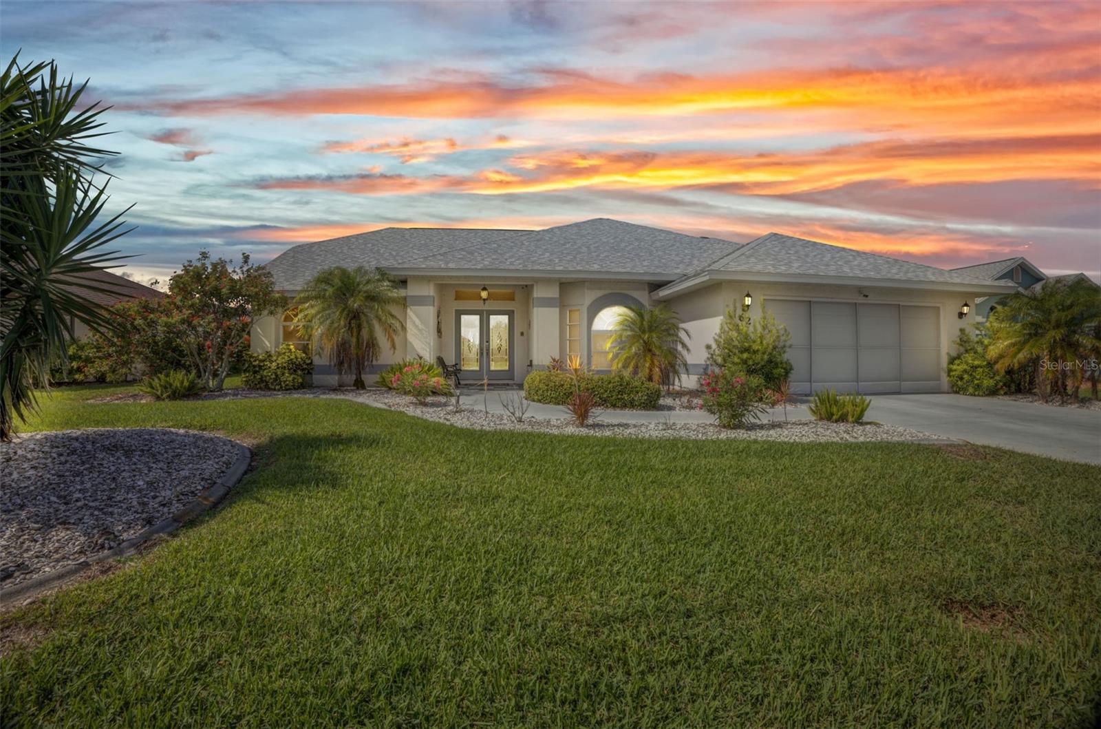 WATERFRONT LIVING WITH GOLF & ENGLEWOOD BEACH & NEIGHBORHOOD LIVE MUSIC/RESTAURANTS/ENTERTAINMENT JUST 17 MINUTES FROM YOUR DOORSTEP - NO FLOOD INSURANCE REQUIRED!
Pride of ownership shines through in this beautifully maintained 3-bedroom, 2-bathroom pool home offers over 2,000 square feet of inviting living space with a split-bedroom floor plan designed for comfort & privacy. Positioned on a peaceful lake in the very desirable Rotonda West Broadmoor, this home delivers tranquil water views that complement the bright, open interior.
Since 2023, the home has been thoughtfully enhanced with a host of upgrades, including smart-home technology and stylish updates throughout. Features include a Nest thermostat with remote access, an LG refrigerator with ice maker and remote notifications, a Schlage front-door locking system with real-time remote access and activity tracking, and REOlink security cameras with floodlights, audio, and alarms at both the front and rear of the home. Additional updates include a new washer & dryer, upgraded blinds, custom outdoor furnishings, resort-style pool amenities, and refreshed landscaping. Even major components such as the pool filtration system, sprinkler system, and garage door motor have been serviced or replaced for peace of mind. A full, detailed list of improvements is attached to the listing for your review.
Inside, you’ll find a spacious great room, a formal dining area, and a light-filled kitchen with modern appliances and ample cabinetry. The generous primary suite features serene water views, a walk-in closet, and a private bath. Two additional bedrooms and a second full bath make this home ideal for guests or family.
Step outside to your private screened lanai and take a dip in the heated, solar-ready pool overlooking the lake — perfect for relaxing or entertaining.
Residents of Rotonda West enjoy a vibrant deed restricted community featuring parks, walking paths, tennis courts, and five premier golf courses winding through the neighborhoods. With miles of pristine Gulf beaches just minutes away, you can spend your days sunning, shelling, or fishing. A wide variety of local restaurants & shops, plus easy access to cultural & entertainment venues in nearby Englewood, Port Charlotte, and Venice make this a perfect location to enjoy Florida living to the fullest.
This home is being offered turnkey furnished — simply bring your suitcase & start living your Sunshine Days Slice of Florida Paradise lifestyle today!