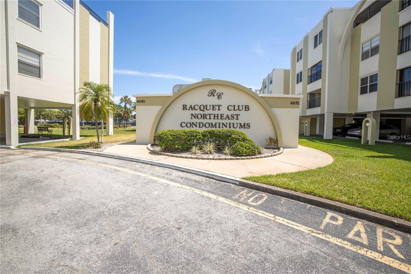 Chic 2-bedroom, 2-bath condo at the Racquet Club Condominiums is a dream. Close to downtown St. Pete, this stylish furnished condo offers great amenities like a pool with lounge chairs and umbrellas, men’s and women’s sauna, an outdoor grill, and beautiful views of perfect landscaping & clay tennis courts. The building is secured with a locked lobby that leads to private mailboxes and an elevator. Security cameras and LED lighting is in place throughout the covered parking garage. A spacious patio entrance and common area on third floor is accessible through the locked pool gate. The unit was updated with new paint, brand new backsplash in the kitchen, cool fans, LED lighting, 54” LG TV in living room, 64” mounted LG TV in bedroom, furnished completely by mid-century modern company, Article, throughout. This unit comes fully furnished with two parking spots, water/sewer/trash, cable/internet, and community amenities included in the rental price.