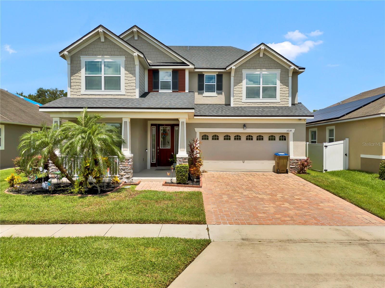 Look nowhere ELSE! this property located on this master-planned Sera?Bella community, this impeccably maintained four-bedroom, two-and-a-half-bathroom residence, built in 2016, spans approximately 2,529?sq?ft** and rests on a generous 6,534-sq-ft conservation-backed lot. With elegant stone and stucco façade, pavered driveway, mature tropical landscaping, and a covered front porch, it exudes refined curb appeal. Inside, a flexible formal living/flex room leads to the open-concept family room and dining area, anchored by a gourmet kitchen offering granite counters, island seating, high-end cabinetry, walk-in pantry, and stainless-steel appliances—ideal for gatherings and everyday living
Upstairs, the spacious master suite is graced by tray ceilings, walk-in closet, and a luxurious ensuite with dual vanities, garden tub, and tiled shower. Three additional well-sized bedrooms and full bath, plus a bonus loft space, round out the second level. A screened lanai overlooks the lush, landscaped yard and conservation area—perfect for relaxation and entertaining.
This home benefits from energy-efficient construction and exceptional proximity to key amenities. It is within the **School District of Osceola County, zoned to **East Lake Elementary, Neptune Middle School (grades?6–8) and Tohopekaliga High School**, all noted for community engagement and comprehensive programming
Convenience is unparalleled: located minutes from the Medical City campus and VA Hospital, and offering swift access to Orlando International Airport, SR?417, Florida’s Turnpike, and I-4. A short drive brings you to major retail destinations The Loop outdoor shopping center features Kohl’s, JCPenney, Books-A-Million, dining and entertainment options, while nearby Plaza del Sol offers an enclosed mall experience with over 50 stores including Burlington, Ross, Planet Fitness, and Ollie’s Bargain Outlet.
Whether you're looking for a tranquil family retreat or upscale entertaining space, this residence strikes the perfect balance of style, comfort, and location in vibrant Kissimmee.