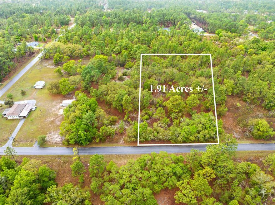 Build your vision on this 1.91-acre vacant residential lot in Dunnellon, located in Marion County, offering the space, privacy, and flexibility that’s becoming harder to find. With no HOA and no deed restrictions, you have the freedom to design and use your property the way you want—whether that’s building your dream home, adding a workshop, or creating your own private outdoor retreat. This spacious parcel provides plenty of room to spread out while still being surrounded by the natural beauty that makes Dunnellon so desirable. The area is well known for its access to the Rainbow River, one of Florida’s most stunning spring-fed rivers, perfect for kayaking, tubing, swimming, and fishing. Outdoor enthusiasts will also enjoy nearby parks, trails, and conservation areas that showcase the best of Florida’s nature. Despite its peaceful, rural feel, Dunnellon offers convenient access to everyday essentials, with shopping, dining, and medical facilities just a short drive away in Dunnellon, Ocala, and surrounding areas. Whether you’re planning to build now or invest for the future, this property offers space, freedom, and the relaxed lifestyle of Central Florida living. Call for more details today!!