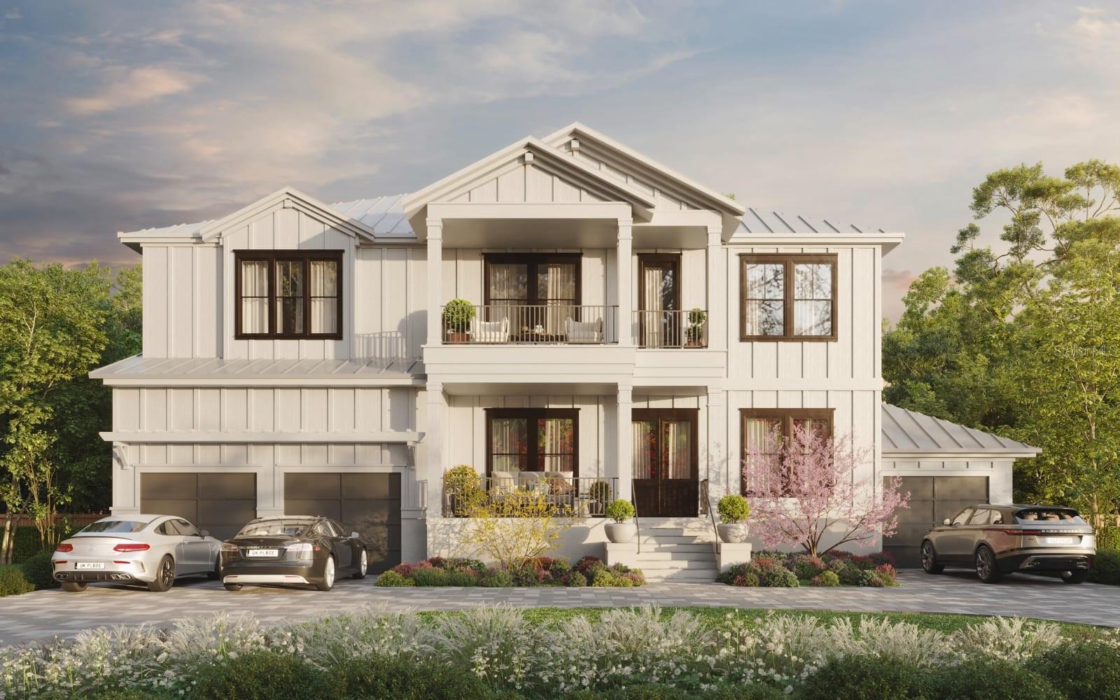 Under Construction. Under Construction. Luxury Living on Davis Islands – Ready late 2025!
Mobley Homes Custom is crafting a masterpiece on an oversized 90x126 lot in the Gorrie, Wilson, Plant School District. This South Tampa gem features 10’ ceilings, 8’ doors, and hardwood floors throughout (except baths), with premium finishes and a double AC system.
The open island kitchen is a showstopper, equipped with a 48" Classic Side-by-Side Refrigerator/Freezer, dual 24" Drawer Microwaves, and a 24" Paneled Dishwasher. It features Napa micro-shaker cabinets in white oak (lower cabinets, fridge wall, uppers) and white (upper cabinets next to hood, island), quartz countertops in Abaco White, an apron sink, pot filler, and bar faucet in the Butler’s Pantry. Custom lighting and a breakfast nook elevate the space, complemented by a walk-in pantry.
The owner’s retreat upstairs offers a spacious bedroom, expansive his-and-her walk-in closets, and a spa-inspired bath with Napa micro-shaker cabinets, split vanities, a grand shower, four sconce lights, and marble mosaic floors. Secondary bedrooms, loft, study, and den feature hardwood floors and 5” crown molding. The foyer includes bead detailing and Kwikset Halifax matte black door hardware.
Downstairs, a covered lanai with a fan (65) connects to a pool bath and guest suite, plus a study and powder room with a standalone vanity, 12”x24” flooring, and a 30”x42” frameless mirror. Upstairs, four bedrooms (five total), a bonus room, balcony, three suites, and a laundry room with 12.5” wood-look hex flooring, Napa cabinets, and a quartz countertop (Abaco White) complete the layout. The laundry features a stackable 5.0 cu. ft. Smart Front Load Washer and 7.8 cu. ft. Smart Front Load Electric Dryer, with a 4”x12” brick-pattern backsplash.
Exterior highlights include SW 7005 Pure White body/trim, SW 7048 Urbane Bronze garage, and a Raven-stained front door. Pavers in a Herringbone 90 pattern (Tremron/Granite, Grey) adorn the driveway, lanai, and porch, with gas coach lights enhancing curb appeal. The outdoor kitchen boasts a Tradewind 38” hood, 32” Artisan Grill, and Zephyr 24” Beverage Cooler.
Baths feature Brizo plumbing fixtures, Napa or Mantra/Snow Shaker vanities, and Abaco White quartz countertops. Flooring includes 2”x2”, 9” hex, 12”x24” (staggered or horizontal), and 3” hexagon tiles, with shower walls in 2”x10” herringbone or 3”x12” vertical stacked patterns. The fireplace and dining room draw from inspiration photos, with custom trim and lighting.
Included upgrades: pool/spa, outdoor kitchen, built-in closets, and a mudroom with quartz counters and cabinet hardware. Interior paint features Extra White (doors, trim) and Pure White (walls, ceilings). Call for the updated look book and schedule a showing—this Davis Islands stunner is not to be missed!