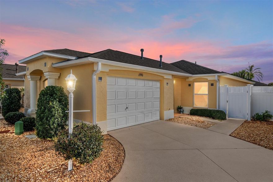 BOND PAID! Move-in ready 2-bedroom, 2-bath courtyard villa offering 1,376 sq. ft. of beautifully updated living space in a quiet neighborhood close to everything The Villages offers! This home is loaded with upgrades and major improvements for peace of mind. The new roof, along with a new furnace and A/C (all 2023), means big-ticket items are already taken care of. Inside, you'll find no carpet throughout, volume ceilings, and ceiling fans in the living room and both bedrooms, creating a bright and comfortable space.  The Murphy bed in the 2nd bedroom stays with the home. The updated kitchen features new quartz countertops, custom cabinetry, and a built-in desk, plus a brand-new Samsung induction range valued at $1,200. The washer is only three years old, adding even more convenience. Step outside through the Florida/Hobby/Office Room to relax in the new birdcage enclosure with Sunbrella top, complete with electrical installed for a ceiling fan, making it the perfect space for enjoying Florida’s beautiful weather year-round. A storage shed provides extra room for bicycles, lawn equipment, or additional storage.   Located in a peaceful, low-noise neighborhood, yet just minutes from shopping, dining, golf, recreation centers, and everything that makes The Villages lifestyle so desirable.
Homes with BOND PAID and this many upgrades don’t last long — schedule your showing today!