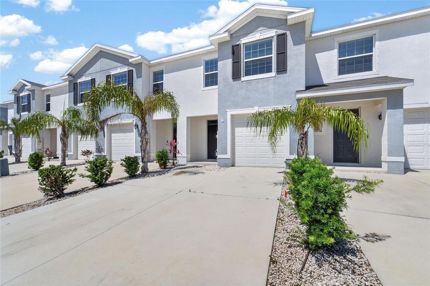 New Upgraded Features!!! (Assumable VA Loan with 3.99% interest rate) Come and see your new home in the Apollo Beach Florida area! This townhome was  made TURN KEY READY! First, on the first floor features a half bathroom. Open floor plan with kitchen island and counter top covered with Granite. Also. new backsplash in Kitchen with pendant lighting. In the dinning area you have featured a New chandelier. Kitchen also features stainless steel appliances: Refrigerator, Stove, Mircowave, Dishwasher! This is one of the only homes in This community that has a COVERED PATIO with pond view! Up stairs features 3 spacious bedrooms with the Primary having a walk-in closet and in the bathroom. Two double sinks with stand in shower! The rooms are spacious with a jack and jill bathroom setting! Never go without lights again!!! This home is within walking distance from  shopping centers, local restaurant, and is perfect location to turn this in your forever home or investment property! Come by and see this move in ready home! Your future home sits within walking distance from the pool and playground. Make This home your's. Dont look no furture!