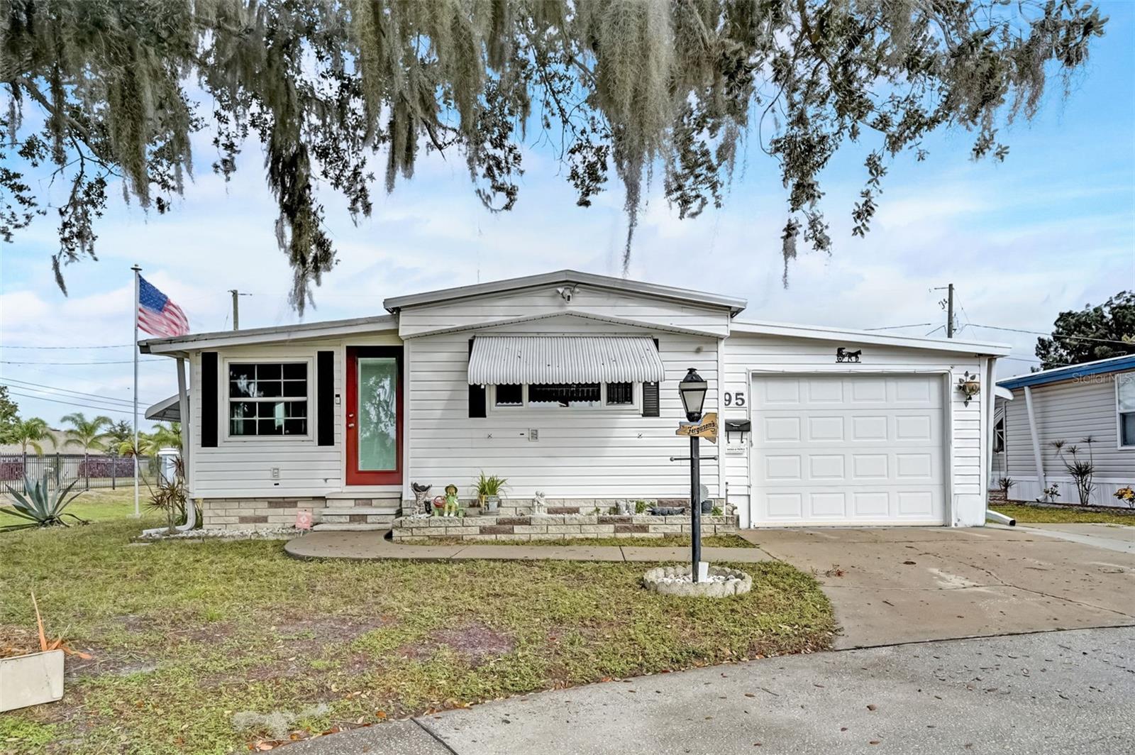 Welcome to the epitome of elegance in the 55+ Riverbreeze Estates in Ruskin! Nestled on a generous corner lot, this enchanting home, with its 2 bedrooms and 1.5 bathrooms, is a testament to thoughtful design and tasteful updates that elevate it to true gem status within the community. The owner has meticulously updated the home, ensuring a perfect blend of modern convenience and classic charm. New hurricane-rated windows enhance both aesthetics and safety, allowing natural light to fill the home. The heart of this home is the kitchen, where granite countertops, updated soft-close cabinets, and a stylishly tiled backsplash create a culinary haven. The addition of new stainless steel appliances, including an oven, dishwasher and microwave/air fryer combo, adds a touch of contemporary luxury. The bathrooms have been tastefully updated to reflect a modern aesthetic. With all appliances staying including stackable washer and dryer, this home is Move-in ready! Don't miss your chance to move into this amazing 55+ community.