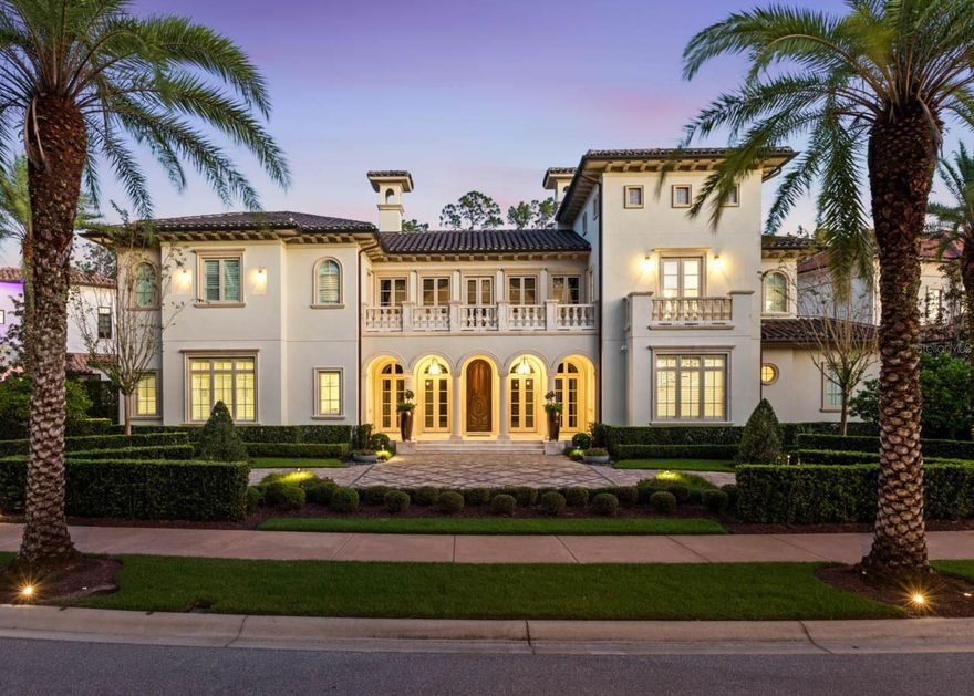 Welcome to "Bonavento" – your private getaway at the Four Seasons Private Residences in Walt Disney’s Golden Oak. This stunning Italian-inspired estate offers over 9,200 sqft of jaw-dropping details and luxury. Originally a model home by Stonebridge in 2017, it’s built for unforgettable moments with friends and family. With 7 bedrooms, 7 full baths, and 3 half baths, including two primary suites, you’ll have plenty of space for everyone to relax in style. Designed for easy indoor-outdoor living, the layout includes a show-stopping bar and entertainment room, a private courtyard pool and spa, a summer kitchen, and two outdoor lounges. There’s even a detached spa house and an immersive home theater that’ll transport you far, far away... The home also features a full 3-car garage with an additional golf cart garage, an elevator, two laundry rooms, 3 fireplaces, and a Crestron home automation system to keep everything at your fingertips. Living here means you’re not just getting a house – you’re getting the Four Seasons lifestyle next door, complete with Tom Fazio-designed 18-hole golf course, a world-class spa, and Michelin Star dining right on your doorstep. Concierge-style perks? Check. Imagine in-home dining or spa treatments whenever you want. Ready to claim your slice of luxury and the magic of Disney? Call us today to book your private tour and see it all for yourself!