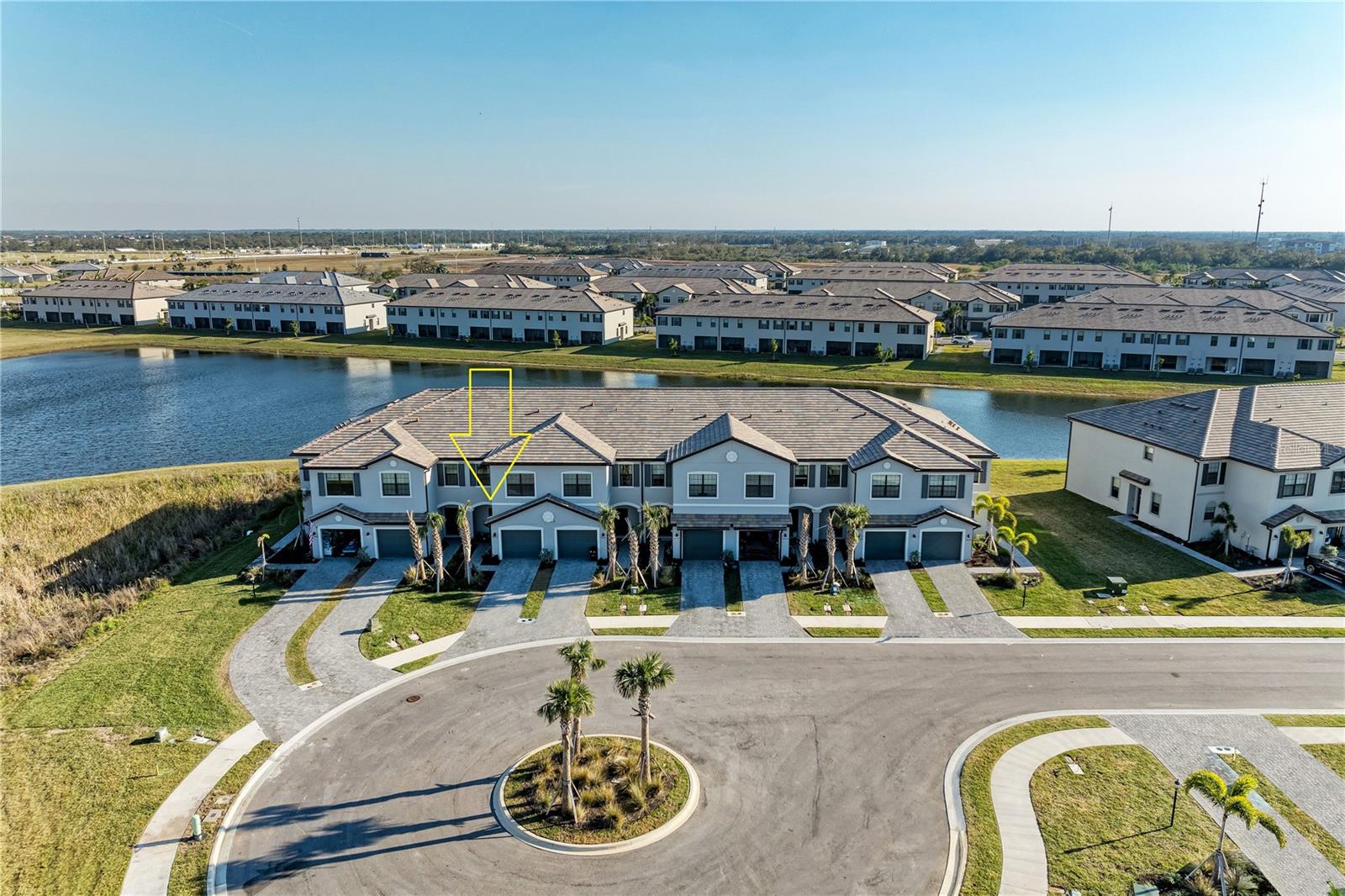 Best value in the neighborhood! This private water view unit enjoys a rare cul-de-sac location, offering enhanced privacy, no through traffic or road noise, ample guest parking, and a safe spot for kids to play and ride their toys! This beautiful 2024-built townhome is perfectly situated in the highly desirable Lorraine Lakes community of Lakewood Ranch. Featuring 3 bedrooms and 2.5 baths, it offers the ideal balance of style, comfort, and convenience. From the backyard, you’ll enjoy peaceful water views, while the cul-de-sac location in front provides extra privacy, minimal traffic, and added space. Step inside to an open, light-filled floor plan accented with contemporary finishes. The kitchen is a true highlight with sleek cabinetry, stainless steel appliances, a natural gas range, and a large breakfast bar—perfect for both everyday meals and entertaining. Upstairs, the primary suite boasts two walk-in closets and a private bath, while two additional bedrooms share a well-appointed full bathroom. A convenient upstairs laundry makes daily living a breeze. Life at Lorraine Lakes feels like a year-round vacation. Residents enjoy resort-style amenities including multiple pools, a splash pad, and courts for tennis, pickleball, and volleyball. The brand-new clubhouse goes above and beyond with a restaurant, coffee bar, fitness center, arcade, and more. With low-maintenance living in a family-friendly neighborhood close to shopping, dining, and top-rated schools, this townhome offers the perfect combination of modern design and community lifestyle. Don’t miss your chance to make it yours—schedule a private showing today!