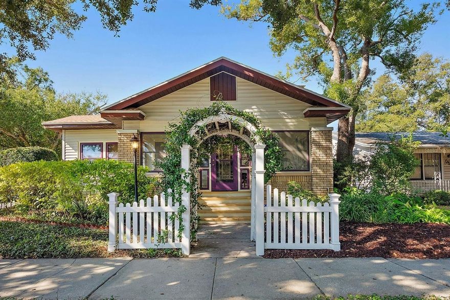 Under contract-accepting backup offers. Location, elegance, and timeless charm! This quintessential craftsman bungalow in the highly desirable Euclid/St. Paul neighborhood features 3 bedrooms, 2 bathrooms, a dedicated office, 10’ ceilings and 1,648 square feet of thoughtfully updated living space + an additional 192 square foot enclosed, conditioned front porch. This home is the perfect blend of modern comfort and historic charm.

A welcoming enclosed front porch offering an additional 192 square feet sets the tone, leading into a spacious living room filled with natural light and wood-burning fireplace. Just beyond, a dedicated dining area provides the perfect setting for hosting gatherings and family meals.

The renovated kitchen seamlessly combines style and function, featuring modern finishes, wood cabinets and stainless steal appliances. A dedicated office just off the laundry area provides the perfect space for remote work or creative pursuits.

The backyard provides the perfect outdoor entertaining space, complete with new lush landscape design, green space, irrigation system, paver patio, and fully fenced yard. 

Located just minutes from Downtown St. Petersburg and the vibrant Edge District, you’ll have effortless access to top-rated restaurants, cafes, boutiques, entertainment, and everything that makes St. Pete one of Florida’s most beloved cities.

Additional Highlights: Fresh interior paint (2024), Light fixtures & fans (2024), Back & garage doors (2025), Fully enclosed fence (2025), Roof (2019), HVAC (2021), Electrical (2024), Water Heater (2025). Flood Zone X—no flood insurance required.