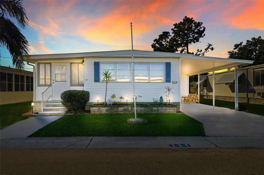 This well maintained home is an absolute gem and turn-key ready! Located in the highly desired 55+, land-owned community of Terra Ceia Manor, this home checks all the boxes. Boasting split bedrooms, a breakfast nook with a bar top pass through, a Florida Room set-up as a Dining Room and lots of natural light. The primary bedroom includes his and her closets with a private bath. Additional storage and a laundry room located in the carport. The roof was replaced in 2019 and includes a fully transferable warranty and fully passed a 4 Point Inspection.  Terra Ceia offers a large heated pool, community rec center, shuffleboard and a gameroom with a pool table and much more! The monthly HOA dues are one of the lowest in the areas for a land-owned community and include yard mowing, water, trash and sewage. This is the absolute best value on the market!