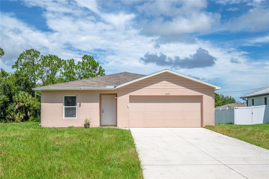 NEW PRICE AlERT!!
This modern, move-in-ready home offers 1,449 sq ft of stylish, functional living space with 3 bedrooms, 2 bathrooms, and a flex room—perfect for a home office, playroom, or guest space. Built in 2022 by WJH LLC, this single-story home blends comfort, efficiency, and contemporary design.

 Property Highlights:

Sleek kitchen with granite countertops, rich cabinetry & stainless steel appliances—ideal for everyday living and entertaining

Open-concept layout that makes great use of space

Spacious primary suite with dual vanities and a walk-in closet

Attached 2-car garage for convenience and storage

No HOA—enjoy the freedom to make it your own

Fresh new carpet and flooring installed summer 2025

Nestled in a quiet North Port neighborhood—just minutes from I-75, top-rated schools, parks, shopping, and the Gulf beaches.

Perfect for First-Time Home Buyers: Affordable, low-maintenance, and move-in ready—with room to grow. Start building equity in one of Florida’s fastest-growing communities!

 Don’t miss this opportunity!
Call, text, or message today to schedule your private tour—and take the first step toward owning your new home in North Port!