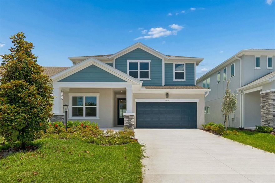 Experience the Bradson, where thoughtful design meets everyday comfort in one of Bradenton's newest communities, "Eastlyn" by the multi award winning builder, "David Weekley Homes." This spacious two-story home offers 2,719 square feet with 4 bedrooms, 3 baths, and an enclosed study with stylish French doors, perfect for a private office or quiet retreat.

The main living area features an upgraded gourmet kitchen with sleek quartz countertops that flows seamlessly into the open dining and family room, ideal for entertaining or relaxing. Beautiful laminate flooring throughout the first floor and the large 12 foot sliding glass doors create an elegant, airy atmosphere. Step outside to a generous lanai that extends your living space, providing the perfect spot for outdoor dining, morning coffee, or gatherings with friends.

Upstairs, the spacious Owner's Retreat is designed for relaxation, complete with a luxurious Super Shower in the en suite Owner's Bath. A versatile retreat area offers additional space for a media room, playroom, or second living area.

Located in the No CDD Fee community of Eastlyn, you will enjoy a quaint neighborhood with convenient access to I-75. Built with David Weekley quality, every Bradson home also includes a 1-2-10 Builder’s Warranty, giving you confidence and peace of mind. **This property offers a limited-time interest rate incentive.