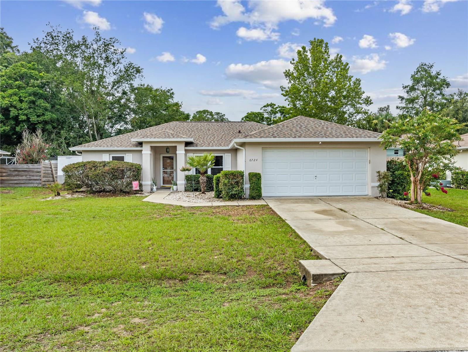 Freshly Renovated & Move-In Ready in a Prime Ocala Location!
Welcome to this charming 3 bedroom, 2 bath home located at 6724 Cherry Rd, Ocala, FL 34472—offering comfort, updates, and a convenient location! This home features a freshly renovated bathroom, a NEW ROOF, energy-efficient windows, and a NEW well tank for peace of mind.
Enjoy stylish NEW luxury vinyl plank flooring in the kitchen and updated flooring in the bedrooms, enhancing both beauty and functionality. The open and light-filled layout is perfect for everyday living and entertaining, with a kitchen space ready for your personal finishing touches.
Step outside to a fenced-in backyard, perfect for pets, gatherings, or relaxing in privacy. Best of all, this home is just a short walk to the beautiful Greenway Trails, ideal for biking, jogging, and soaking up nature. Plus, you're conveniently close to shopping, dining, and all that Ocala has to offer.
Don’t miss this opportunity—schedule your showing today!