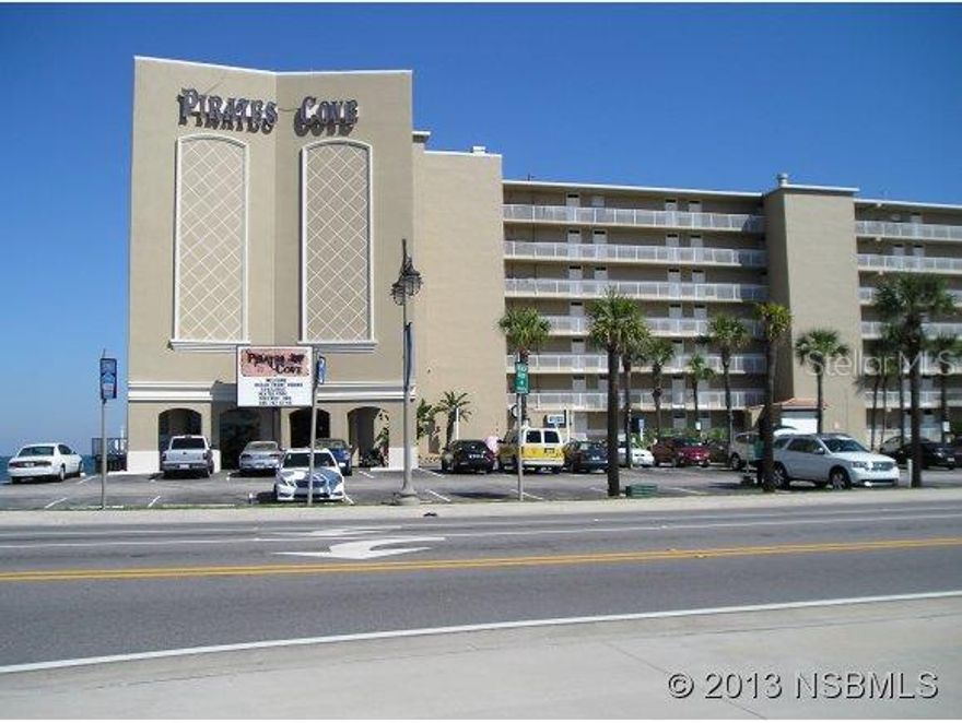 LOVELY CORNER STUDIO THAT HAS REALLY NICE RENOVATIONS--EAT-IN KITCHEN WITH BIG WINDOW, CUSTOM BLONDE WOOD CABINETS ,LARGE, STONE-LIKE WHITE TILE,NEWER REGRIGERATOR,COOKTOP AND MICROWAVE. BATHROOM TUB,VANITY AND CAMODE HAVE BEEN REPLACED AND ALL STUDIO ACCESSORIES ARE VERY TASTEFULL. BALCONY SLIDERS AND WINDOWS IN THE BUILDING WERE REPLACED 3 YEARS AGO AND ARE WIND-RATED TO TO GIVE YOU ADDED PEACE OF MIND WHEN AWAY. THERE IS A LARGE BALCONY OVERLOOKING THE RIVER WITH A REALLY GOOD VIEW OF THE OCEAN AT THE FOOT OF DUNLAWTON AVE. AND THE OCEAN. THERE IS ABOUT 130 FEET BETWEEN THIS UNIT AND THE TOWERS 10 BUILDING WHICH IS NEAREST NORTH OF PIRATES COVE. THIS IS A GOOD INVESTMENT WHETHER YOU USE THE MANAGEMENT OFFICE OR LEASE BY THE DAY ON YOUR OWN. RENTAL RATES CAN BE HIGH GIVEN THE EVENTS AND TIME OF YEAR. YOU MUST SEE THIS ONE TO APPRECIATE THE VIEW AND THE ENJOYMENT ONE WILL HAVE CALLING IT THEIR SPECIAL RETREAT . EASY TO SHOW. ALL MEASUREMENTS IN SQ FT AND DISTANCE ARE APPROXIMATE. ;LocationDescription: Condo ;Water: City