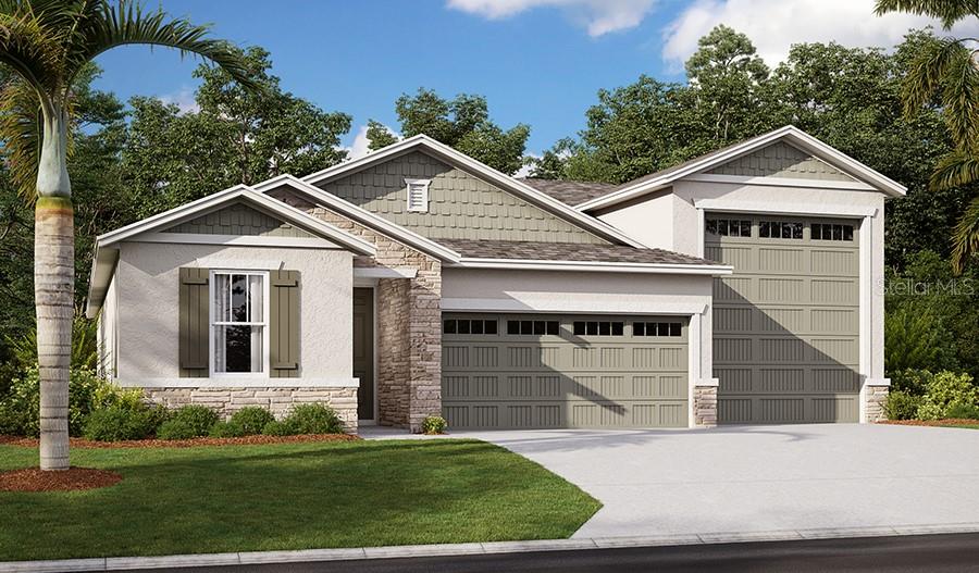 Under Construction. **Take advantage of special financing + Flex Funds on quick move-in homes** The attractive Pewter floor plan opens with two bedrooms that flank a full hall bath. The entryway leads to an airy layout showcasing a kitchen with a center island, a dining area and a great room with access to a relaxing covered patio. An adjacent owner's suite features a walk-in closet and a private bath. Personalize this plan by choosing a study in lieu of the third bedroom. Also includes a 2-car garage and an RV garage!roomy pantry and a center island. Three bedrooms are featured, including a lavish primary suite with a generous walk-in closet and a private bathroom. A central laundry room, covered patio and a 2-car tandem garage—in addition to an attached RV garage—further add to the plan’s appeal Interior finishes include 42'White Kitchen cabinets/Stainless Steel Appliances/Tile Flooring in all common areas/ Quartz Countertops in kitchen and mudroom. * SAMPLE PHOTOS Actual homes as constructed may not contain the features and layouts depicted and may vary from image(s).**Options may vary by community, so see your sales associate for details. These offers are available for select homes on a first-come, first-served basis.
