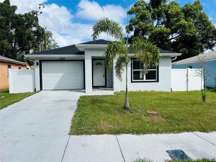 NEW CONSTRUCCION ,,,,EVERYTHING UNDER WARRATY . Beautiful brand-new construction home located near vibrant historic YBOR CITY . This modern single-family residence features 3 bedrooms and 2 bathrooms with an open floor plan, high ceilings and abundant natural light. The kitchen offers quartz countertops, stainless steel appliances and plenty of cabinets space . Enjoy a spacious living area, garage and a private backyard perfect for outdoor gathering. Solid and energy-efficient construction. The home provides easy access to I-275, I-4 and mayor roads ensuring a quick commute . Move-in ready  make it your new home today.