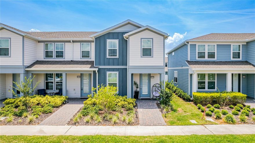 Welcome to this beautiful END UNIT 4-bedroom, 3-full bathroom townhome located in the highly sought-after Isles of Lake Nona community! This spacious home features an open-concept floorplan with one bedroom and full bathroom with a shower conveniently located on the first floor — perfect for guests or a home office. Upstairs you'll find the primary bedroom, primary bathroom, customized walk in closet, laundry, 2nd and 3rd bedrooms and another full bathroom. Enjoy the private courtyard that connects the home to a 2-car garage, offering both charm and functionality. All appliances included, pest control and internet! The Isles of Lake Nona offers resort-style amenities including a clubhouse, sparkling pool, fitness center, tennis courts and playground. Ideally situated in the heart of Lake Nona, one of Central Florida’s most vibrant and innovative communities, known for top-rated schools, family-friendly parks, and proximity to Lake Nona Town Center, Medical City, and major highways. Whether you’re looking for lifestyle, location, or comfort — this home has it all.