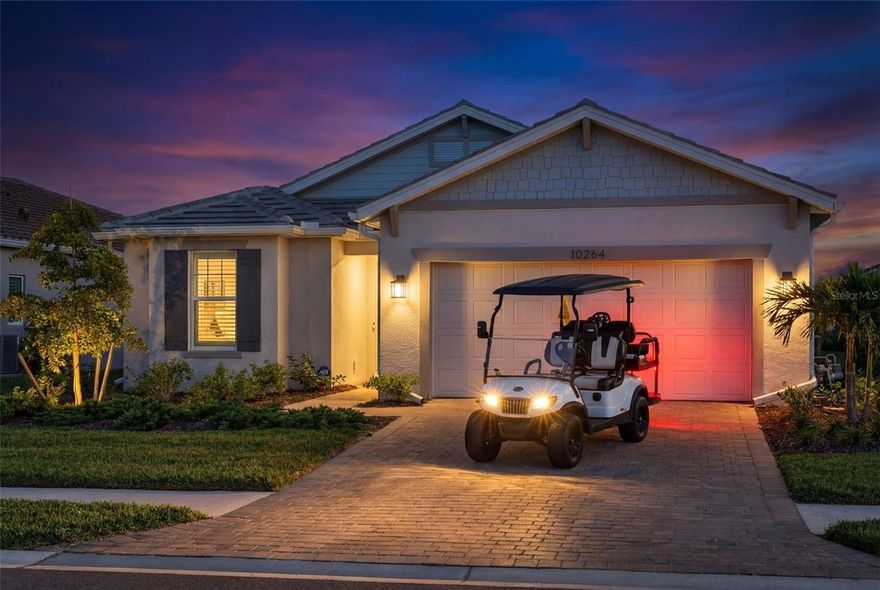 Welcome to coastal elegance in this *** LIKE-NEW, SEASONAL MYSTIQUE MODEL BY PULTE***, offering 3 BEDROOMS, 3 BATHS + FLEX ROOM and ideally positioned on a PREMIUM WATER VIEW LOT. From the moment you enter through the ETCHED GLASS FRONT DOOR, you’ll appreciate the elevated design and seamless flow highlighted by WOOD-LOOK PLANK TILE FLOORING THROUGHOUT THE ENTIRE HOME and PLANTATION SHUTTERS THROUGHOUT, a rare and highly desirable upgrade that creates a refined, cohesive feel in every room. The open-concept layout is designed for effortless living and entertaining, featuring a stunning GOURMET KITCHEN with QUARTZ COUNTERTOPS, CLASSIC SHAKER CABINETRY, STAINLESS STEEL APPLIANCES, and a CUSTOM WOOD-ACCENT ISLAND. The impressive ZERO-CORNER SLIDER DOOR opens fully to the lanai, blending indoor and outdoor living while showcasing tranquil water views, complete with HURRICANE SHUTTERS and OUTDOOR KITCHEN PLUMBING for your future outdoor retreat. This thoughtfully designed home offers TWO PRIVATE EN-SUITE BEDROOMS—including the FRONT GUEST SUITE and the PRIMARY SUITE—along with a third bedroom and versatile FLEX ROOM, ideal for a home office or additional living space. The PRIMARY SUITE features a LARGE WALK-IN SHOWER for a spa-like experience. Additional highlights include HIGH-IMPACT WINDOWS and a GARAGE WITH AC SPLIT SYSTEM for added comfort and flexibility.

Located within the highly sought-after Beachwalk by Manasota Key, residents enjoy a true resort-style lifestyle with an exceptional amenity campus including a TROPICAL RESORT-STYLE POOL WITH LAP LANES AND HEATED SPA, FULL-SERVICE RESTAURANT AND BAR, CLUBHOUSE WITH STATE-OF-THE-ART FITNESS CENTER AND MOVEMENT STUDIOS, TENNIS, PICKLEBALL, AND BOCCE COURTS, FIRE PITS, SOCIAL SPACES, CARD ROOMS, and A FULL CALENDAR OF COMMUNITY EVENTS. Outdoor enthusiasts will love the LAKESIDE BOARDWALK WITH PIER AND GAZEBO, WALKING TRAILS, DOG PARK, and COMMUNITY GARDEN, all set within a beautifully designed gated community just 2.5 MILES TO THE BEACH WITH GOLF CART ACCESS—one of the most unique and desirable lifestyle features in the area.

Select furnishings and a golf cart may be available separately, offering a convenient opportunity to enhance your move-in experience. Private showings available—discover what makes this home and community so special.