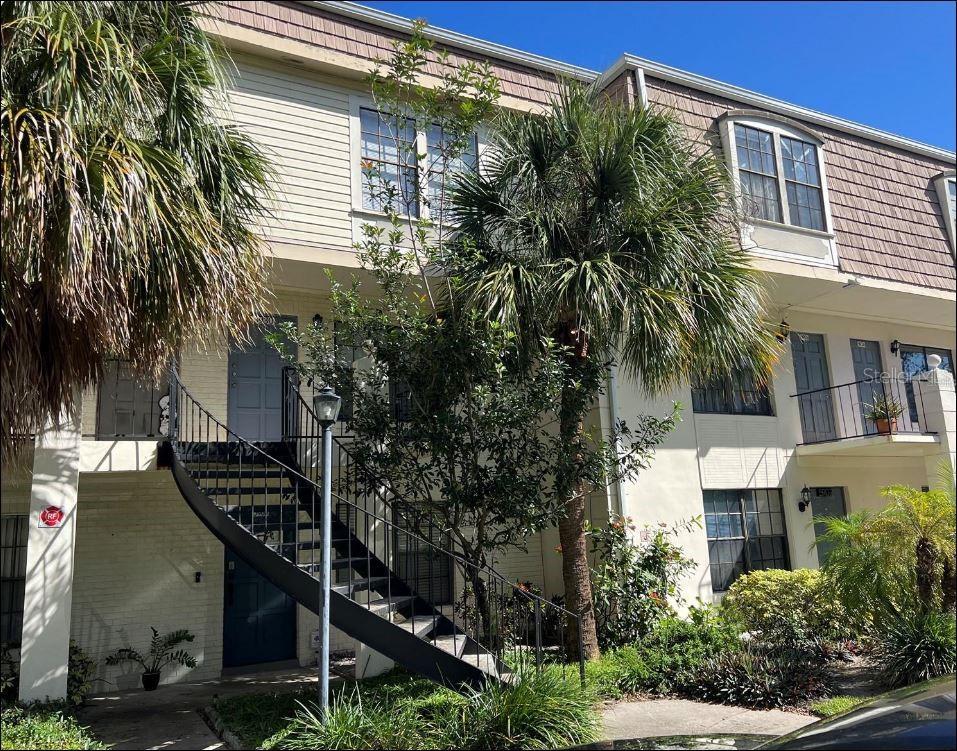 Welcome to this recently renewed 2 bed /2 bath second floor condo with in unit washer and dryer facility. Centrally located at Village Square Condo village. Fresh painted, and new refrigerator, range, washer and dryer. With half bath located on the first floor. The spacious primary bedroom located on the second floor with an attached bathroom. A secondary bedroom, is also located on second floor with also with an attached bathroom. In the first floor, step through the sliding glass doors onto the large balcony washing the beautiful garden, ideal for relaxing. This unit is just minutes from Orlando International Airport, shopping, schools, and public transportation. Minutes drive to downtown Orlando. Residents can enjoy community amenities such as a pool, clubhouse, and tennis courts.