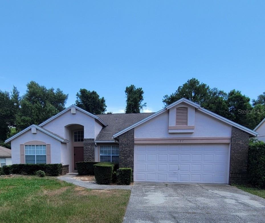 Ready to move in September. Spacious 4 bedroom, 2 bathroom home with large great room and large screened, covered patio, located in desirable Crooked Lake, Eustis The kitchen has a breakfast bar, refrigerator, microwave, range, and is open to the family room which also has glass sliding doors to your screened porch then out to your private backyard. The kitchen is located near the separate laundry room which leads into the garage makin unloading groceries easier especially during hot weather and rain. The master en-suite bathroom has his and her vanities, walk-in shower plus a privacy door on the toilet. It also has a walk-in closet. All the bedroom are good-sized. The second bedroom is located next to the master suite but can obviously be used as an office, den or playroom. The other two bedrooms and bathroom are located at the opposite side of the family room and the bathroom also has access to the rear patio. Come see if this is what you and your family are looking for.