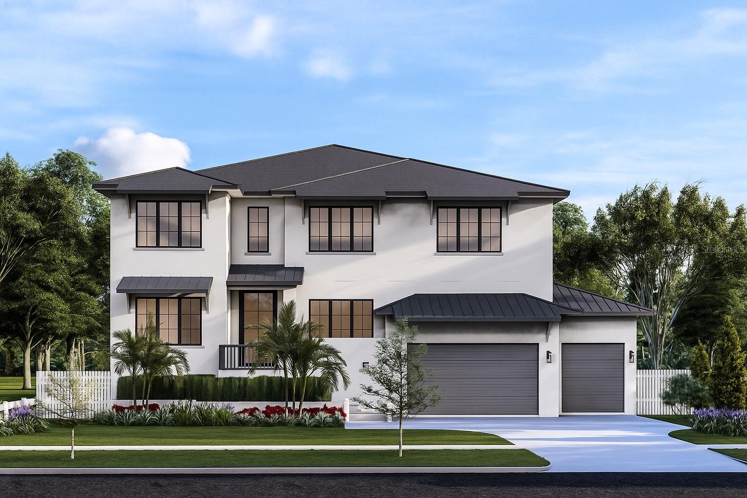 Under Construction. Located in the prestigious Sunset Park neighborhood of South Tampa, this luxury residence is a masterclass in architectural integrity, designer finishes, and state-of-the-art construction. Built to withstand the elements with first and second floor solid block construction, steel-reinforced stem walls & PGT rated impact windows, this home has been engineered to exceed 150 MPH wind load standards—offering exceptional structural integrity and peace of mind. A full-home generator, vapor-sealed concrete foundation, and Icynene foam insulation ensure year-round comfort and uninterrupted performance in any condition. Across every inch of this residence, the attention to detail is undeniable. The professionally designed exterior features a paver driveway, slick stucco finish, 30-year dimensional shingle roof, bronze gutters, and a marble-clad front porch. Inside, 10’–10’8” ceilings, 7.25” baseboards, oak tread staircase, level 5 drywall finishes, and single-panel 8’ solid core doors create an atmosphere of timeless elegance. Engineered hardwood floors run throughout the living spaces, complemented by coffered ceilings. The open-concept floor plan is anchored by a stunning designer kitchen with full custom cabinetry, level 6 quartz counters, full-height quartz backsplash, pot filler, and professional Thermador appliance package including 30” refrigerator and freezer towers, 36” cooktop, double ovens, microwave drawer, and a vented hood. A walk-in butler’s pantry adds function and style with LED-lit white oak floating shelves and dual 24” beverage/wine fridges. Indoor-outdoor living is effortless with a 16’ impact-rated sliding glass door that opens to a marble-clad lanai, complete with an outdoor kitchen that includes marine-grade cabinetry, a 32” Artisan gas grill, beverage fridge, stainless sink & 3 outdoor speakers. The outdoor space is complete with a resort-style pool with spa and sun shelf—perfect for year-round entertaining. A hydraulic elevator offers easy access to the second floor, where you’ll find the expansive primary suite featuring soaring ceilings, a private beverage center, and a spa-caliber en suite bath with dual vanities, designer marble, a soaking garden tub, large walk-in shower, and custom built-in closet system. Each secondary bedroom on this floor also includes a walk-in closet with built-in closet systems and en suite bath, designed with thoughtful finishes and insulation for sound control. A second-floor loft, laundry room, media room, and dedicated AV closet expand the home’s functionality and flexibility. Additional highlights include two Navien tankless gas water heaters, 2 17+ SEER Carrier HVAC systems with 2 programmable Ecobee smart thermostats, Gyp-Crete for fire and sound resistance, and in-wall pest control tubes. The oversized 4-car garage (2-car tandem) features high-lift doors, 16’6” ceilings, and WiFi-enabled openers. This home blends state-of-the-art features with fresh modern elegance. Situated within the Plant High School district and minutes from Tampa’s top dining, shopping, and commuter routes, this is more than a home—it’s an investment in exceptional living.