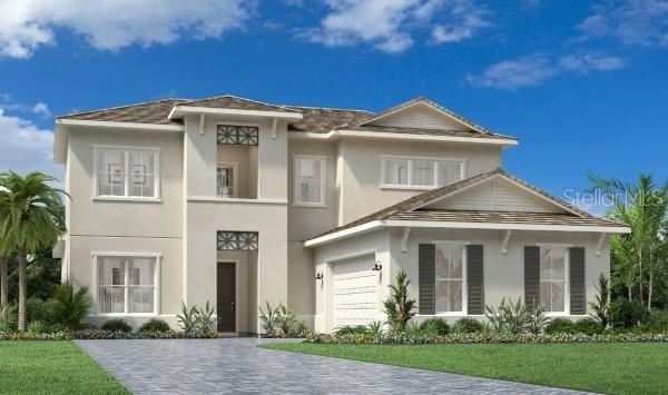 Under Construction. With a private pool, four bedrooms, an office, and a loft, this home is exactly what you have been looking for. A northern rear exposure will keep sun on your pool and shade on your lanai all day, and the landscaped privacy wall makes the outdoor space feel like a private retreat. With a first-floor primary suite, an additional downstairs bedroom with an ensuite bath and walk-in closet, and two more bedrooms upstairs, this home has room for everyone. The office is also conveniently located on the first floor, tucked away from distractions to make working from home a breeze. The upstairs loft provides an additional space to watch tv, play games, or do homework. In the kitchen you will find an expansive island, plenty of cabinet space, a walk-in pantry, and connectivity to the great room, casual dining, and outdoor living areas. The three car sideload garage enhances curb appeal and the large laundry room, drop zone area, under the stairs storage, and convenient powder bath for guests round out this home's offerings. Schedule a tour today!
