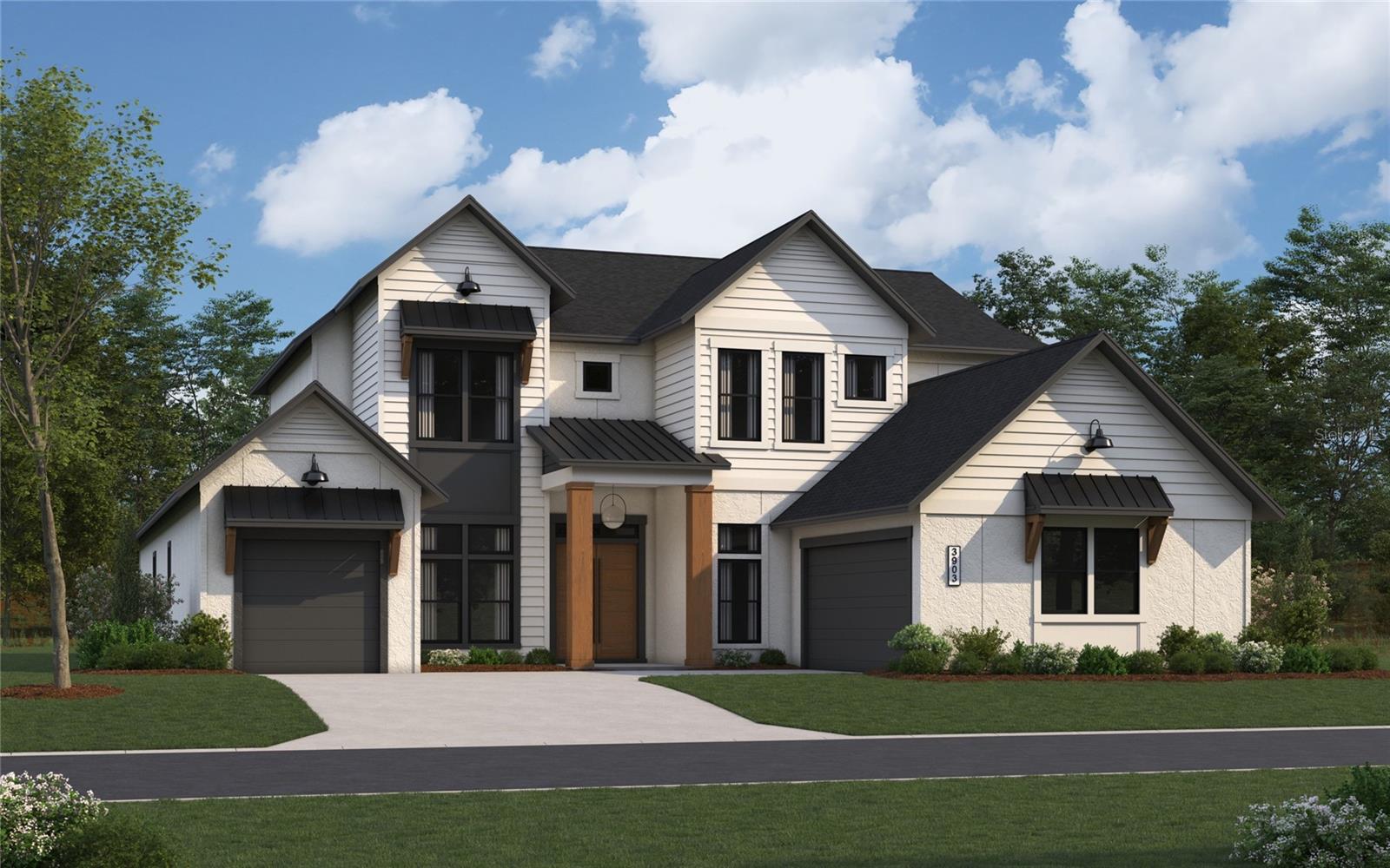 Under Construction. Experience a remarkable lifestyle when you reside in this stunning new construction South Tampa pool home. Situated in the highly sought-after Grady, Coleman, and Plant school district, this exclusive Reflection Custom Home property has 4,268 SF of interior living space featuring 5 bedrooms, 5 1/2 bathrooms, media room, study & a 3 car garage on a 73 x 137 lot. A luxury landscape package, dramatic sloped roof lines, and artful touches invite you to explore the comfort and luxury that await inside. The airy foyer leads through to entertaining-sized living and dining rooms with views of the pool. The gourmet kitchen showcases modern style and comfort, with upscale Fisher & Paykel appliances, island seating, custom cabinetry, a hidden pantry prep room, pass through window to outside cabana, and an open flow to the family room with a 21' ceiling, gas fireplace, and custom built-ins. The flexible 1st-floor layout includes a lux primary suite with vaulted ceilings and artisan-crafted pine beams, a spacious bathroom w/soaking tub, and a large custom closet. A 5th bedroom, office, laundry room w/cubbies, butlery, powder bath & wine area complete the main level. The second level has the remaining 3 bedrooms, each have custom baths & generous closets, a media room plus a 2nd floor laundry room. The amazing rear property overlooking the pool and spa has a covered porch with stained wood tongue & groove ceiling and a summer kitchen with 638SF of covered outdoor living space. Additional upgrades include: Whole home generator, impact windows, in-wall pest tubes, Elan Smart Home System, smooth drywall, interior 8ft doors, crown molding, 25 Seer HVAC w/multi zoned control, Icynene R-21 spray foam insulation, speaker pre-wires, future elevator shaft, 2-10 Builder Warranty & so much more. Estimated completion is the end of June 2024.