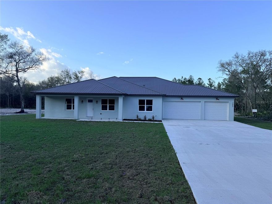 Under Construction. Agricultural Estate on 4+ Acres Backing to Conservation – North DeLand

Exciting opportunity to own a private agricultural estate in desirable North DeLand, offering more than 4 acres of usable land and backing directly to the serene Clark Bay Conservation Area. This unique property blends rural privacy with thoughtful design, making it ideal for those seeking space, flexibility, and a connection to nature.

The home features 4 bedrooms and 4 bathrooms, with each bedroom offering its own exterior entrance—an exceptional layout for multigenerational living, guest accommodations, or a private home office setup. This design provides both independence and functionality for modern lifestyles.

At the heart of the home is a well-appointed chef’s kitchen, complete with upgraded professional-style appliances, custom cabinetry, and elegant granite countertops, creating the perfect space for cooking and entertaining.

Quality finishes and durability continue throughout the property. All plumbing fixtures are from the Moen Professional line, providing a limited lifetime warranty on both fixture and labor. The state of the art hybrid water heater offers consistent hot water through out the house. The laundry room doubles as a butler’s pantry, offering ample space for a second refrigerator and microwave, adding convenience and additional storage.

The home is built with solid block construction, featuring insulated walls and attic spaces for enhanced energy efficiency and comfort year-round.

With expansive acreage, conservation views, and a flexible floor plan, this North DeLand property offers the perfect blend of privacy, functionality, and rural charm—all while remaining conveniently close to town amenities.