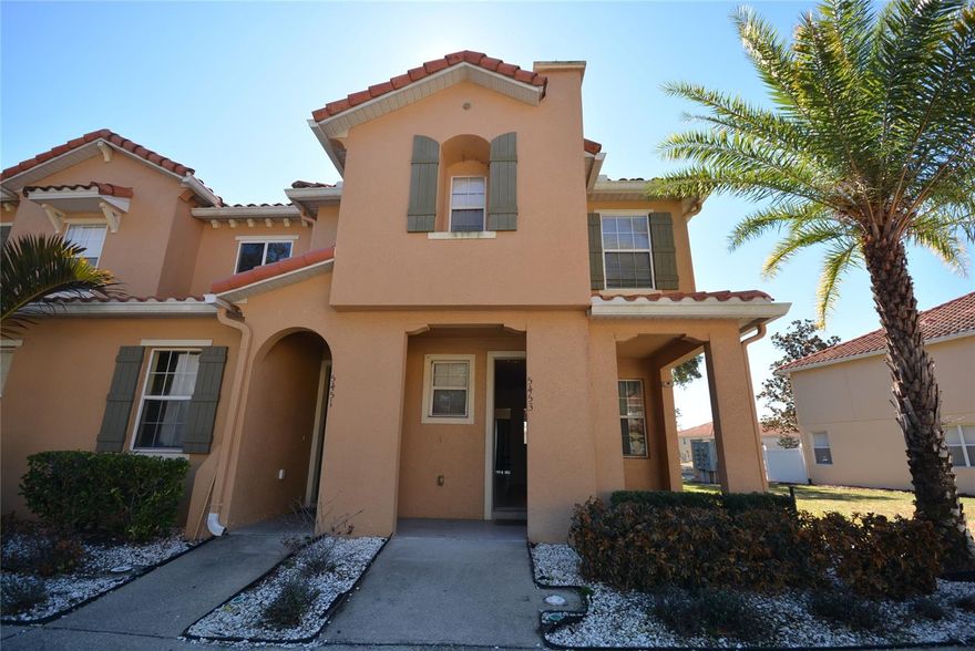 This beautiful 3 bedroom, 2.5 bath town home is just minutes away from Disney parks, shopping, dining and major highways. Open concept layout with a spacious living room and stainless steel appliances. In unit laundry. Three nicely sized bedrooms, a large master suite with a walk in closet and private bathroom. Paradise Cay features resort-style amenities such as swimming pool, playground, and walking areas.