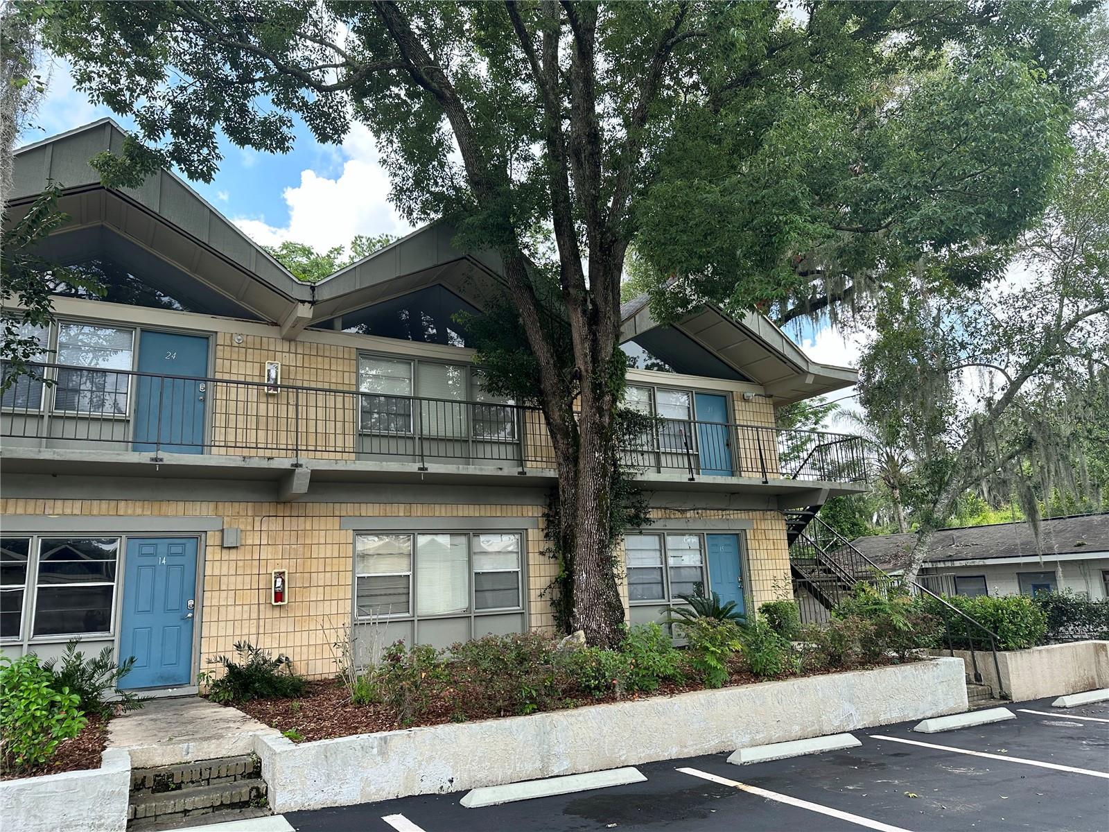 1 bedroom located near downtown, all tile floor, appliances include range, refrigerator, water heater, and central a/c. Water and trash included, no washer and dryer on site. First, last and security plus renters insurance required.