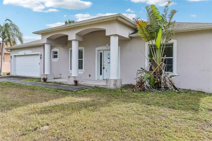 Short Sale. Short Sale.  Unique Opportunity to own a pool home on a larger highly elevated corner lot. This residence was built in 2005. The roof is original to the home.  3 Bedrooms and 2 Bathrooms, Flex Space and Bonus Room. Master Bedroom open to pool, Kitchen open to living room. 2 Car attached garage.  This home has been winterized by the lender. All soft surfaces have been removed.  All mechanicals will l need replacing.  The home has been with no services for quite some time and will need new finishes and mechanicals ( Hot Water Heater, HVAC, Pool Equipment, Appliances ).  Post storm condition is the same, only pool screens were compromised by the storm.  There is a small stain at the ceiling that looks like windblown rain as opposed to a leak.  The seller makes no disclosures and offers no warranted repairs. Sold AS-IS.