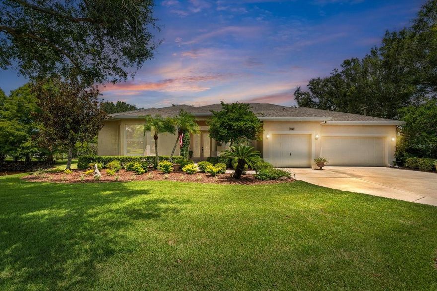 “Country Charm with Everyday Convenience”    FANTASTIC PRICE REDUCTION!
Nestled on over an acre of beautifully manicured and mature landscaping, this custom-built Augusta model, featuring 3 bedrooms, 2 baths, and a den, offers a rare combination of elegance & comfort. The beautiful double glass front entry with matching transom windows sets the tone, opening to soaring 12-foot ceilings, refined crown molding, and an abundance of natural light. The Family room is anchored by a lovely wood-burning fireplace, while the den features Bay Window with custom built-in seating, blending functionality with architectural charm. The gourmet kitchen is the heart of the home, showcasing a granite-topped island, premium finishes, and seamless flow for both intimate gatherings and grand entertaining. The expansive master suite is a private sanctuary, complete with large walk-in closet En-suite bathroom boasting double sink vanity, frameless glass shower, roman tub, and bidet. Sliding doors allow easy access to pool deck and lots of light. Practical touches such as a well-appointed laundry room with cabinetry and a utility tub access the spacious 3 car garage equipped with workbench and extra storage. Outdoors, the property embraces Florida living at its finest. A tranquil pond, shared with a neighboring property, provides the perfect setting for fishing and quiet reflection. At the same time, the surrounding grounds attract deer, turkeys, and other wildlife, not to mention abundant butterflies in the garden, creating a private nature retreat. Golf cart accessibility enhances the lifestyle, and additional features such as New Roof installed (2021), Well Pump (2025), Hot Water Heater (2022), solar film on south facing windows, a water softener all add both efficiency and convenience. Located just 30 min. from downtown Sarasota, 20 min. to Waterside LWR, Only 11 miles from I-75, shopping & Restaurants. Convenient to both Siesta and Lido’s beautiful beaches and 15 min. from the Majestic Myakka State Park. With timeless design and serene surroundings, this home is a refined retreat where luxury meets tranquility. Schedule you showing today!