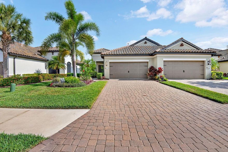 One or more photo(s) has been virtually staged. Welcome to 4417 Amalfi Ave in Bradenton—a beautifully upgraded move-in ready, low-maintenance villa with an open floor plan, located in a gated community with a premium lake view. Just minutes from shopping, dining, the Gulf beaches, and only 15 minutes from Sarasota-Bradenton International Airport (SRQ), this Neal Homes Crystale Sand feature home offers the perfect blend of style, comfort, and easy Florida living.
Step inside and experience the bright, airy feel of the open-concept layout, enhanced by coffered ceilings with crown molding and an abundance of natural light. The kitchen is both stylish and functional, featuring an extended granite island, a designer beveled mosaic tile backsplash, and Slide-A-Shelf pull-out shelving for effortless organization. A custom-built pantry with adjustable shelving replaces traditional wire racks, adding a clean, high-end touch.
This thoughtfully designed villa includes 2 bedrooms plus a versatile flex space, perfect for a home office, dining room, or additional living area. The guest bathroom has been upgraded with a glass shower door, while the primary suite offers a fresh, comfortable retreat with new Shaw carpet installed in 2025.
Modern convenience is built in with smart home features like a Honeywell Wi-Fi Vision 8000 thermostat and Schlage Connect smart deadbolts on both the home and garage entry. Additional upgrades include raised panel interior doors throughout, adding a polished and cohesive look.
The garage is a standout feature with epoxy-coated floors, a Formosa cabinet system with drawers and slot wall installed by Tailor Living, and a utility sink—creating a functional and well-organized space.
Enjoy true Florida outdoor living with a premium lake view, an extended lanai, and a pocket sliding glass door that creates seamless indoor-outdoor flow. A gas hookup on the lanai makes it easy to design your ideal outdoor kitchen. Additional upgrades include extra gutters for improved drainage and a fresh exterior paint in 2024.
This home offers easy, low-maintenance living with HOA services that include roof replacement, exterior painting, and full yard care—plus no CDD fees. Community amenities include a resort-style pool and spa within close proximity, providing a relaxed, amenity-rich lifestyle.
If you're searching for a move-in ready villa in Bradenton with an open floor plan, lake view, and low-maintenance living in a gated community, all just minutes from SRQ airport and the Gulf beaches, this home truly stands out. Schedule your private showing today and experience it in person.