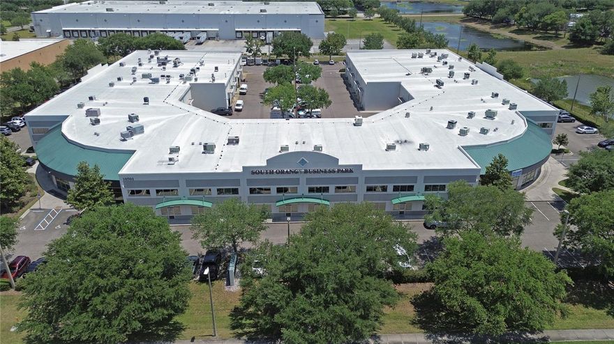 South Orange Business Park is a well-established industrial-office condominium development strategically located just six miles south of Downtown Orlando. The property offers flexible unit layouts that combine functionality, efficiency, and convenience within a thriving commercial corridor.

The park consists of 26 individual units featuring a blend of professional office or showroom space with light industrial capabilities. Each unit includes storefront glass entryways, private entrances, approximately 22-foot clear ceiling heights, and a 10’ x 12’ grade-level overhead door for easy loading and access. Units also provide on-site parking to support day-to-day operations, along with mezzanine space ideal for additional storage or future office expansion.

Positioned along South Orange Avenue with excellent visibility and immediate access to Florida’s Turnpike, SR 528 (Beachline Expressway), and U.S. Highway 441, the property offers seamless connectivity to major transportation routes and Orlando International Airport. Located within the AIPO district, South Orange Business Park benefits from a strong business environment surrounded by key distribution, logistics, and commercial hubs throughout Central Florida.