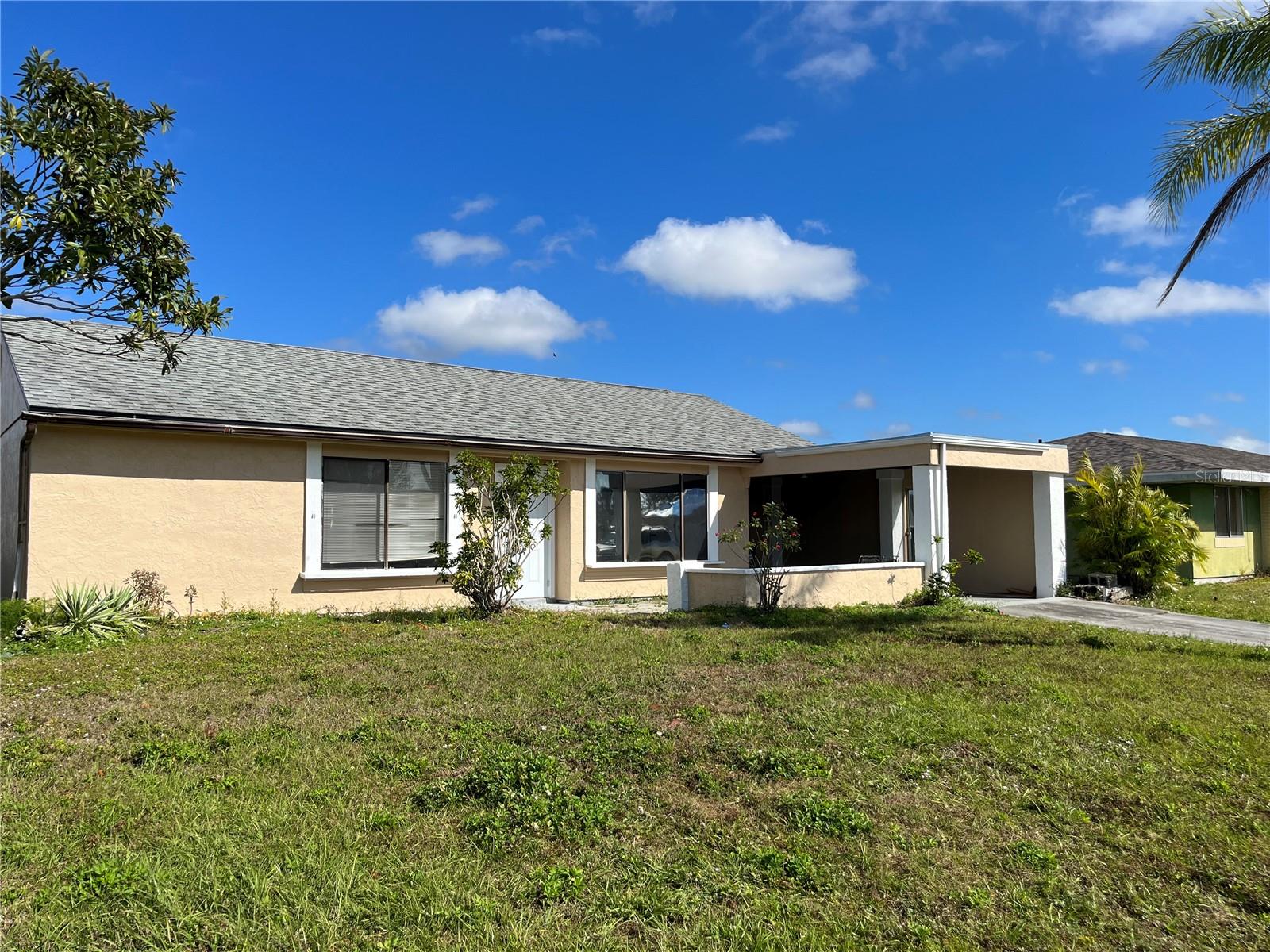 Must see! This is an adorable, well-maintained home ready for you to move into. This house features an open floor plan, a large open kitchen, beautiful tile flooring, walk-in closets in the bedrooms, and wood cabinets in both baths. This home is on city water & sewer and has a large fenced yard with two storage sheds. The home has been freshly painted and remodeled on the interior. New granite counters are coming soon! This property also has several fruit trees. Near Warm Mineral Springs.