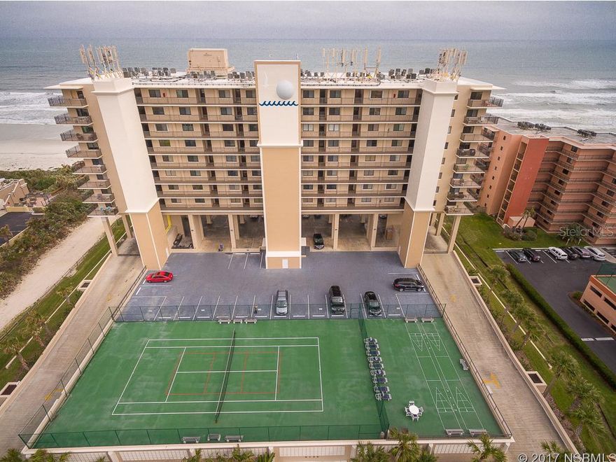 The Moontide is an ocean front condo built in 1984 in New Smyrna Beach, FL.  Unit B607 has 2 bedrooms and two full baths covering 1,385 sq. feet of living area and has beautiful, full direct Ocean views.  The 24 foot large balcony gives you access to amazing beach and pool views.  The granite counters in kitchen make any gourmet chef feel right at home.  The condo's hallway and kitchen have tile floors.  New carpeting covers the bedrooms and and the great room.  All rooms have ceiling fans and the washer and dryer are located inside the unit.  Covered parking, fitness center, pool, party room, and ocean front access give this condo the true Florida Beach lifestyle.  Unit is furnished.  Short term rentals are permitted and the building has an onsite rental management office.  All information deemed accurate but not guaranteed. ;LocationDescription: Condo ;Water: City