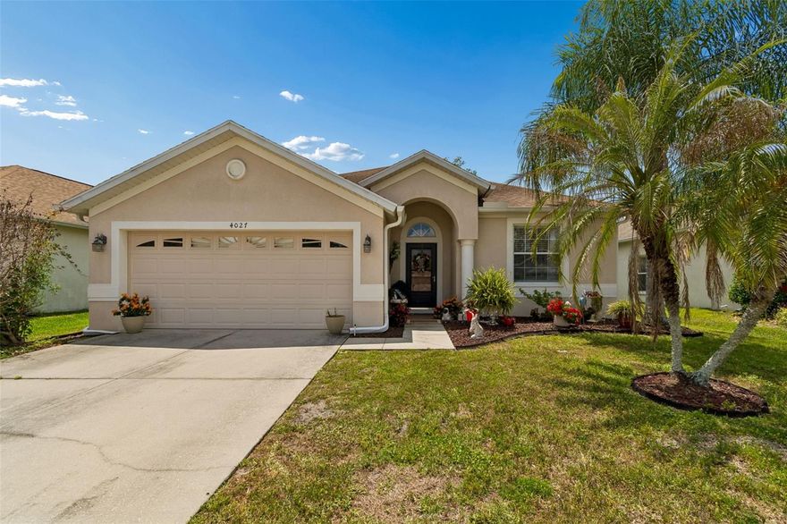 Beautifully maintained home located in the gated Parkmonte Village of Meadow Pointe IV! Offering 1,622 sq ft of comfortable living space, this 3-bedroom, 2-bath home with a 2-car garage sits on a private conservation lot with a large fenced backyard—perfect for relaxing or entertaining.

The kitchen features Corian countertops, 42” oak cabinets, a walk-in pantry, snack bar, microwave, and a full appliance package. The spacious Great Room opens through sliding glass doors to a screened porch overlooking the backyard. The primary suite includes a large walk-in closet, while the en-suite bath offers a long dual-sink vanity and an oversized shower. Additional highlights include a formal dining room and interior laundry room.

Upgrades and extras include added attic insulation, water softener, ceiling fans, gutters, sprinkler system with timer, and landscape curbing. The backyard playset stays!

Enjoy access to both Meadow Pointe III & IV clubhouses, offering resort-style amenities including a swimming pool, kiddie splash pad, tennis and basketball courts, playgrounds, walking trails, shuffleboard, recreation building, and a full calendar of activities.

Conveniently located near the I-75 and I-275 interchange, with easy access to Wiregrass Mall, Tampa Premium Outlets, dining, shopping, AdventHealth Wesley Chapel, University of South Florida, and Moffitt Cancer Center.