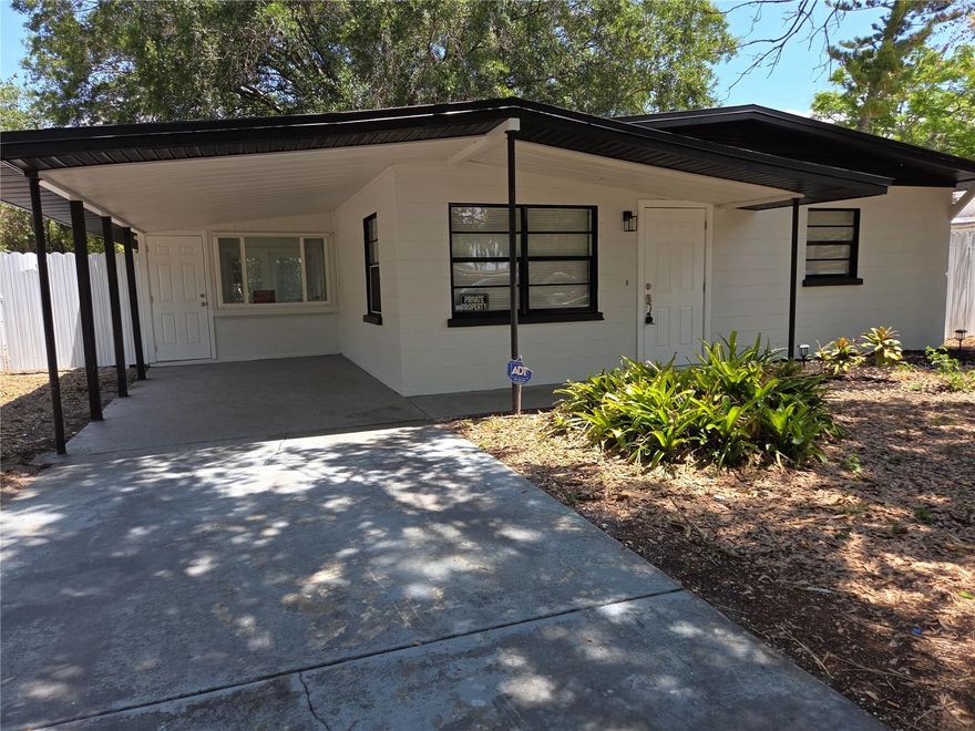Beautifully and cozy updated home featuring a brand-new roof, a freshly tuned-up A/C, and new interior and exterior paint that gives the property a crisp, move-in-ready feel. Enjoy the privacy and security of a new metal fence surrounding the entire home, plus a large patio with plenty of space for RVs, trailers, or additional parking. Inside, the home offers 2 bedrooms and 1 bath, along with a versatile bonus room that can easily serve as a third bedroom, office, studio, or creative space. The living area is enhanced by a custom wood ceiling, adding warmth and character. A charming property with great potential and flexible use options.