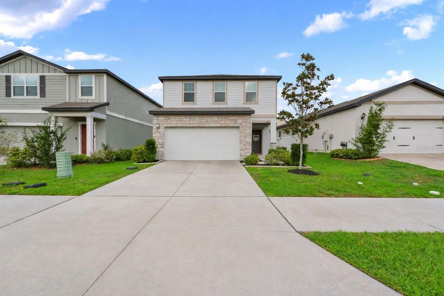 NO CDD & low HOA. This 4BR/3BA home boasts 2,260 sq ft of stylish and functional living space! From the moment you walk in, you'll love the open layout, spacious living areas, and beautiful granite countertops that make the kitchen shine. The highly desirable floor plan offers a first floor bedroom and a full bath provide the perfect setup for guests, a private home office, or flexible living space. There is also a loft space for entertaining upstairs as well. Step outside to your fully fenced backyard ideal for entertaining, relaxing, or enjoying Florida evenings at home. Located in a completed, newly built community that features a community pool, dog park, community playground, and scenic walking trails with wide sidewalk paths throughout. Just minutes to shopping, stunning state parks, and quick access to I-75 via the new SR 52, making commuting a breeze.