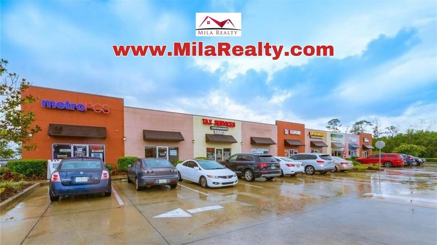 Available NOW! This plaza is conveniently located on South Goldenrod Road, with a daily traffic count of 40,000 cars. The property is just 3 miles from Orlando International Airport with easy access to major highways, including 408, 417, and 528. Surrounded by thousands of median-income homes, this location is ideal for any business looking to grow. Just minutes away from major shopping and attractions, including Waterford Lakes, Lee Vista Promenade, Baldwin Park, and Downtown Orlando