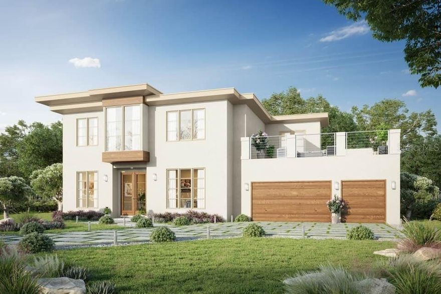 Under Construction. Exceptional design meets refined luxury in this brand-new architectural masterpiece by DaVinci. This 5 bedroom, 5 bath home offers over 5,100 square feet of bright, open living space designed for both comfort and functionality. Enter through your custom pivot front door into the foyer leading to your main living area featuring high ceilings and oversized glass walls for indoor-outdoor living. This flows effortlessly into a gorgeous chefs kitchen with high-end appliances featuring a Wolf range, Sub-Zero refrigerator, Euro-style cabinetry, oversized island, and walk-in pantry. The downstairs primary suite overlooks the pool and includes a spa-like bath with soaking tub and rain showers. An additional ensuite bedroom on the first floor works perfectly as a guest room or office. Upstairs you’ll find a large loft, media area, and study area with huge private balcony, along with three ensuite bedrooms including walk-in closets. Step outside and enjoy year-round living under the covered lanai overlooking the saltwater pool surrounded by mature landscaping. Over 2000 ft of outdoor terrace space and the oversized lot provide abundant space to relax, entertain or dine al fresco. This home comes complete with a spacious three-car garage with EV charging. Minutes to Colonial Town Park, Heathrow Country Club, and more. Don’t miss this beautiful custom modern home in one of Lake Mary’s most coveted neighborhoods!