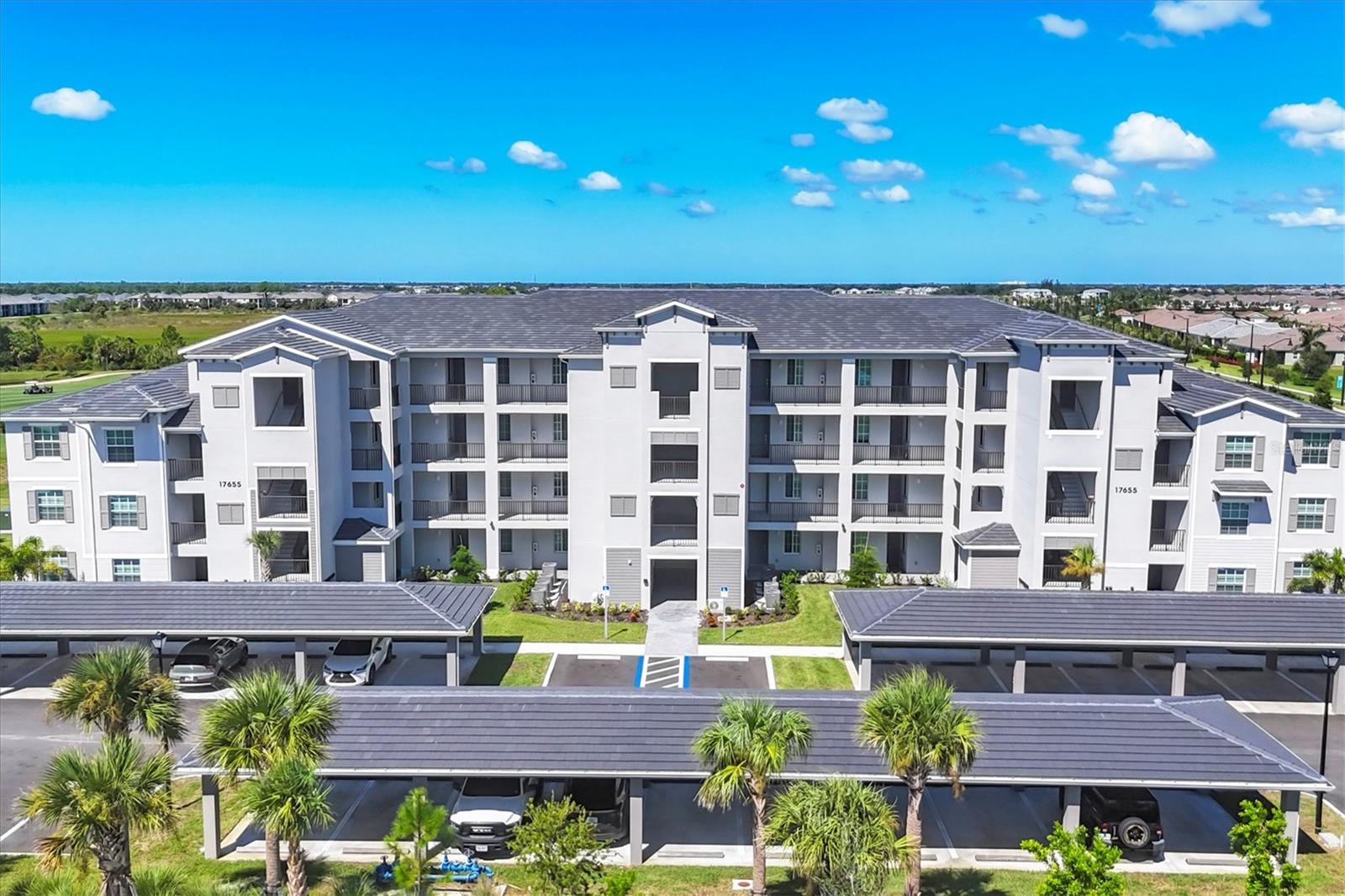 Turn-Key, brand NEW, beautifully furnished 2-bedroom, 2-bath FIRST floor condo on the 6th hole of the Wellen Park Golf & Country Club Championship Golf Course, a guard-gated community located in the heart of Wellen Park. This home reveals a bright and airy open-concept floor plan with the main living, kitchen and lanai area overlooking this amazing golf course ideal for entertaining, watching the golfers or taking in the magnificent Gulf Coast sunsets. The generous kitchen is well appointed; a chef’s delight and a full-size washer and dryer in the laundry room. The master bedroom has a king bed, walk-in closet, wall-mounted TV and ensuite bathroom, the guest bedroom has a queen bed. Residents can enjoy the resort-style amenities including a full-service tiki-bar, state of the art fitness center with a luxurious sauna, a full-service spa, sparkling resort style pool, bocce courts, pickleball and tennis courts with a resident pro, a fully stocked golf pro shop, and amazing aqua driving range with FULL GOLF MEMBERSHIP. Minutes away is the Cool Today Park (Atlanta Braves Stadium), the ever-growing jubilant downtown Wellen Park with a myriad of eateries, fine waterfront dining, local boutiques and vibrant arts and cultural events, miles of pedestrian trails and parks, and the gorgeous Gulf Coast beaches for the ultimate Florida lifestyle. Lease price may vary depending on duration and season.