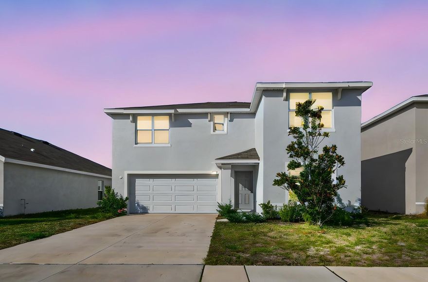 Move-in-Ready, Like New Construction, built in 2024. Modern 4-bedroom, 3-bathroom, two-story full masonry construction. Energy efficient open floor plan downstairs with Living, Dining and Kitchen areas creating a spacious and inviting atmosphere. The main living area has tile flooring. The Gourmet Kitchen is a true standout, offering beautiful granite countertops, modern cabinets, and is well-equipped with stainless-steel range, microwave, dishwasher. The first floor offers a flexible  bedroom/office and a full bathroom ideal for guests or working from home. Upstairs, the large primary suite is a retreat with a large walk-in closet and ensuite master bathroom featuring double vanities. Also upstairs, you'll find two additional bedrooms, a full bath, laundry room and a very spacious loft.