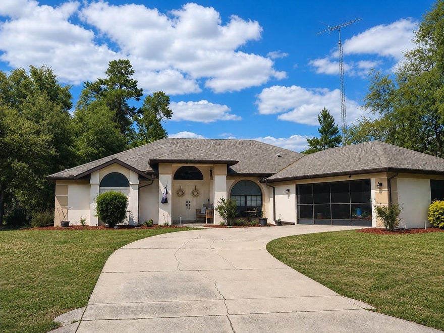 Updated and move-in ready, this affordable 3-bedroom, 2-bath pool home features new flooring throughout (2025), recently upgraded kitchen countertops and appliances, a refinished saltwater pool (2023), and a roof replaced in 2021. Located just over a mile from the Suncoast Parkway, you’ll enjoy peaceful Florida living with an easy commute to Tampa. The spacious primary suite features a garden tub and walk-in shower. Two flexible bonus spaces offer endless possibilities for a home office, guest room, gym, or hobby area. Step outside to relax on the lanai, entertain friends and family, or enjoy the private, refinished saltwater pool year-round. Nestled in desirable Sugarmill Woods, this home backs up to a greenbelt with the added bonus of a DRA beyond it for exceptional backyard privacy and a serene natural setting. If you’ve been looking for an updated pool home with space, privacy, and value, this one is a must-see.