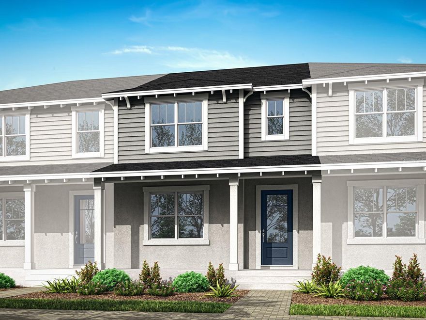 Under Construction. The Catalina I is a harmonious blend of style, functionality, and comfort, offering a lifestyle that caters to your every need. As you step inside you are greeted by an open-concept design that seamlessly integrates the gathering room, dining room, and kitchen, creating an inviting space for both everyday living and entertaining. This townhome features 3 bedrooms, providing flexible living options for families, professionals, or those in need of a dedicated home office space. The loft adds an additional dimension, allowing you to customize this versatile area to suit your lifestyle.  Located in a vibrant community, residents will enjoy access to a sparkling pool, playground, and scenic trails, making it easy to relax, play, and explore right outside your door.